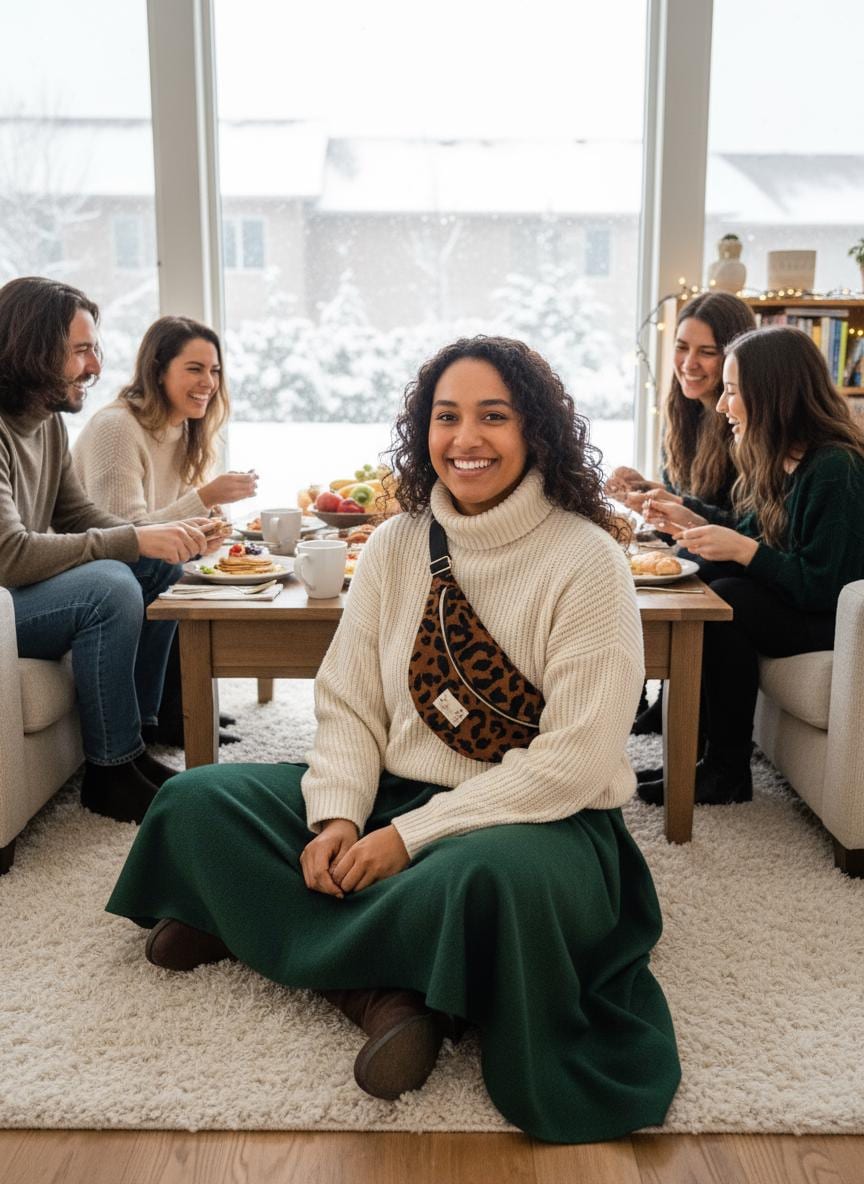 Sac banane femme hiver | Velours côtelé léopard marron & doublure noireSac Femme Zage Colorful Life