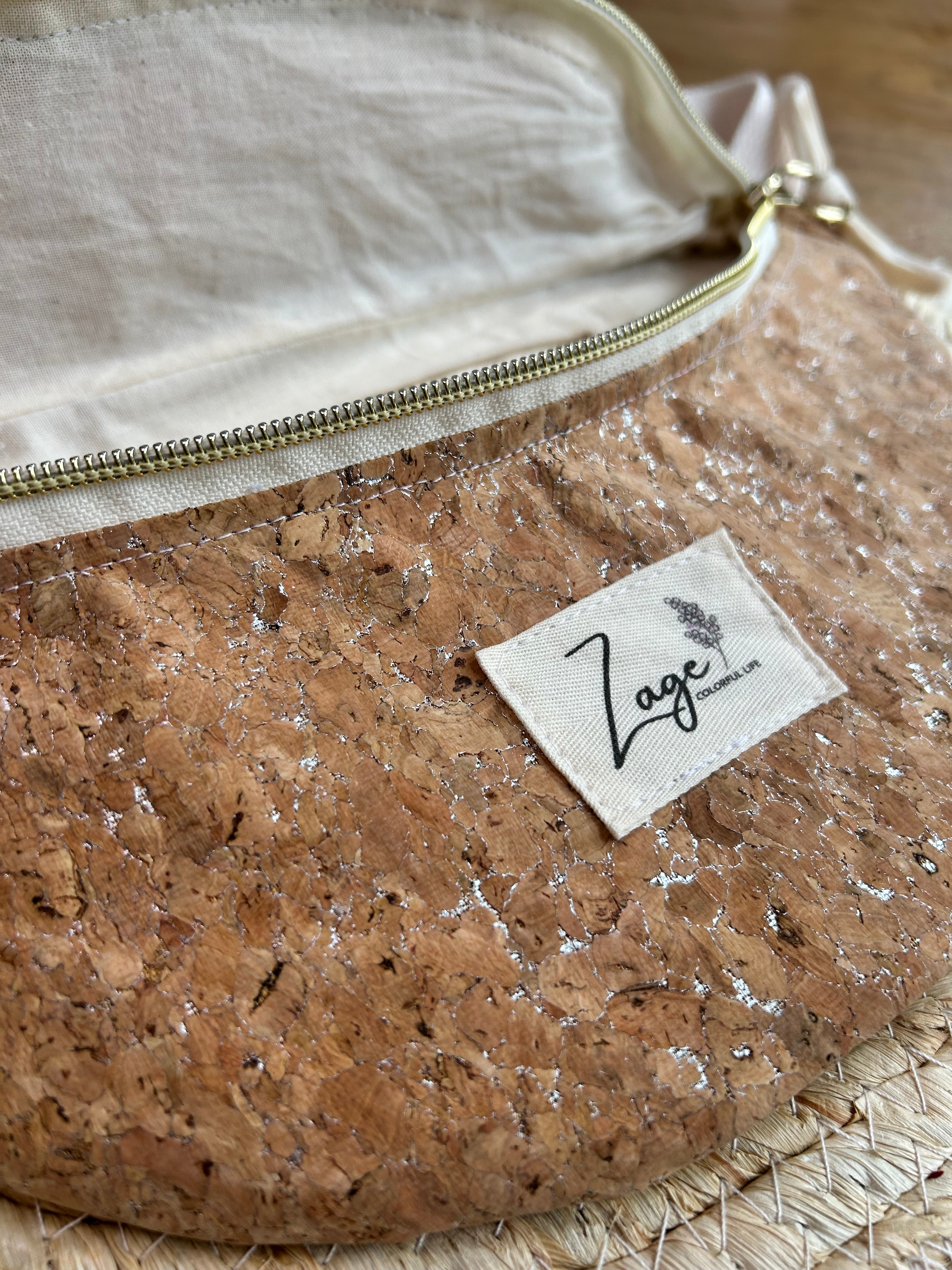 Sac banane femme | Tissu effet liège  & doublure beigeSac Femme Zage Colorful Life