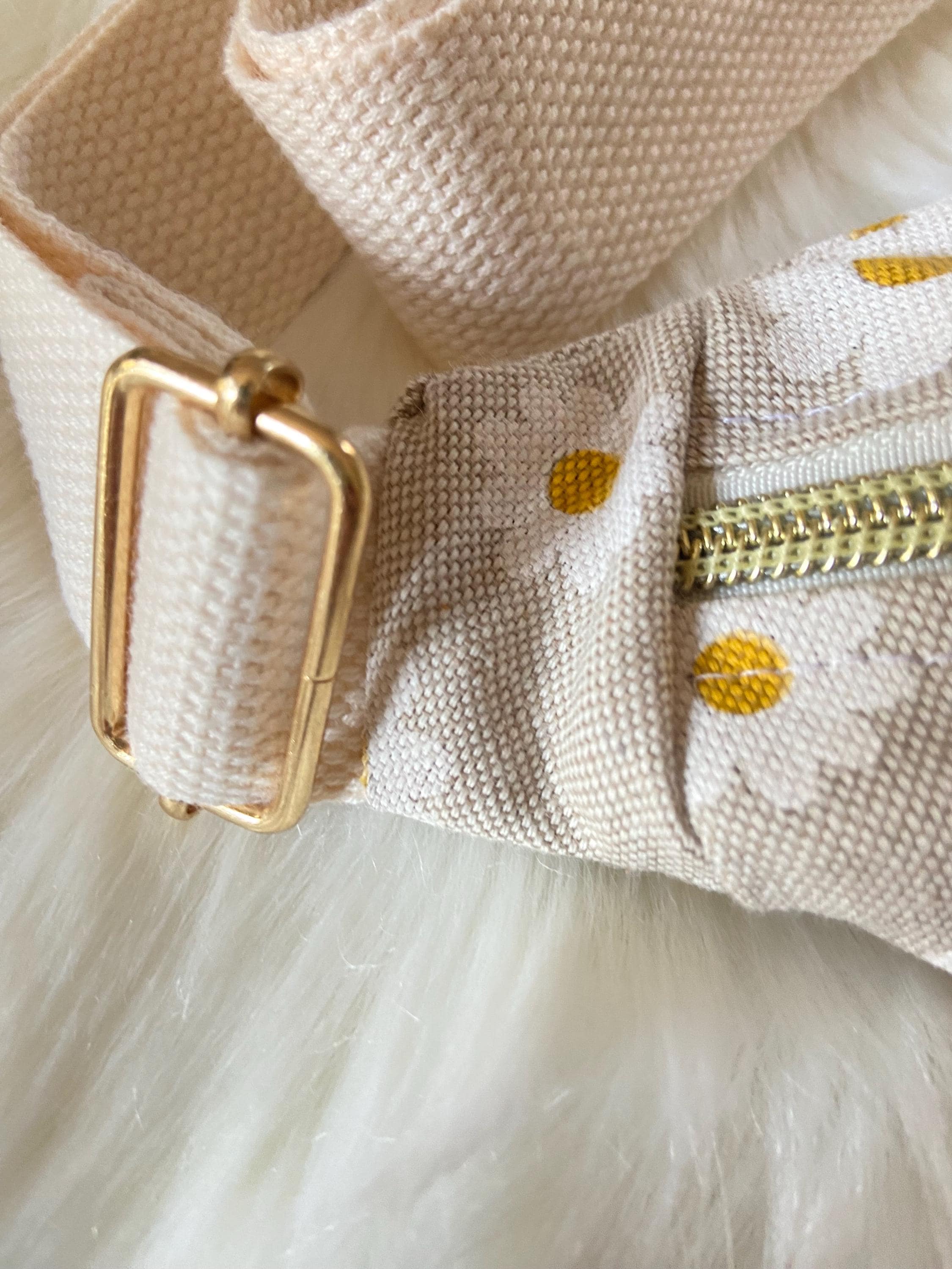 Sac banane Femme | Toile de coton marguerites & doublure beigeSac Femme Zage Colorful Life