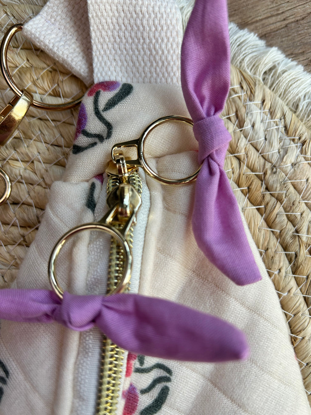 Sac banane femme Matelassé | Tissu jersey matelassé beige écru & doublure LilaSac Femme Zage Colorful Life