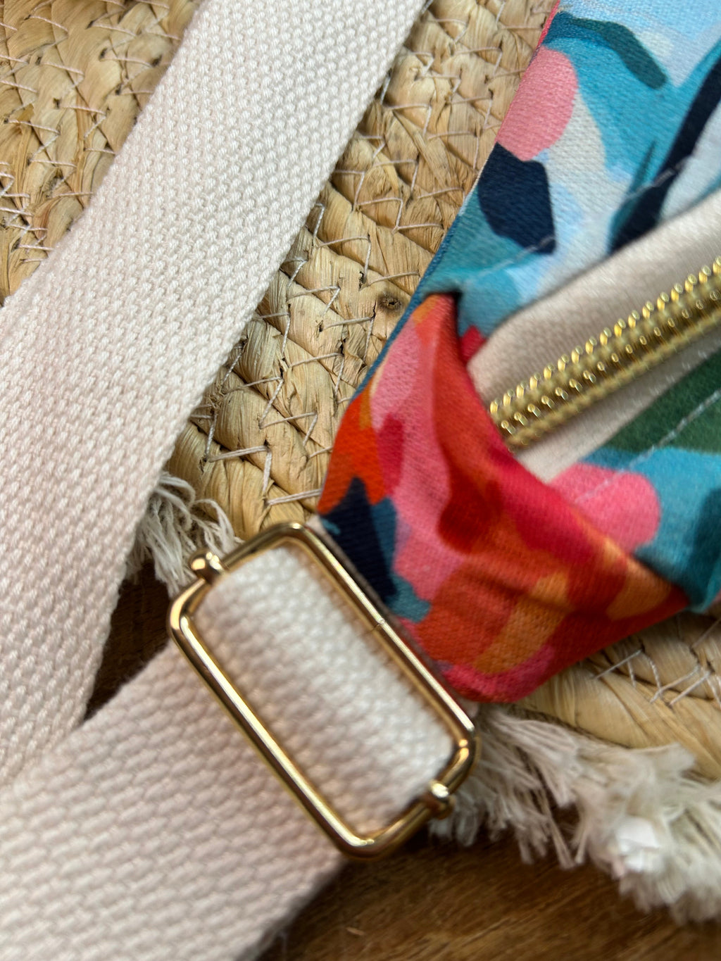 Sac banane femme Eté | Toile de coton fleurie colorée & doublure beigeSac Femme Zage Colorful Life