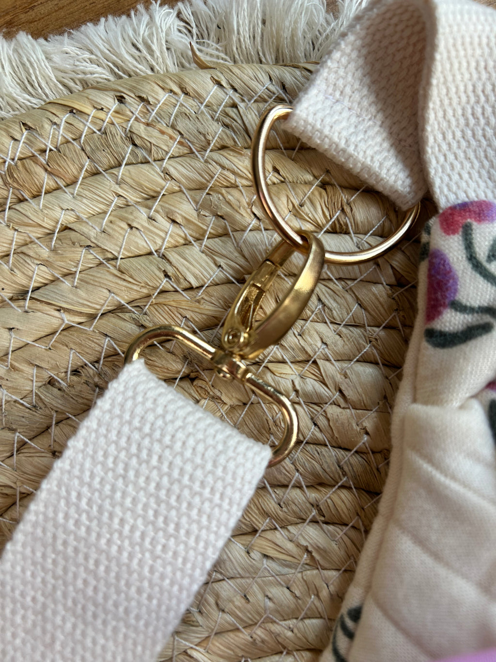 Sac banane femme Matelassé | Tissu jersey matelassé beige écru & doublure LilaSac Femme Zage Colorful Life