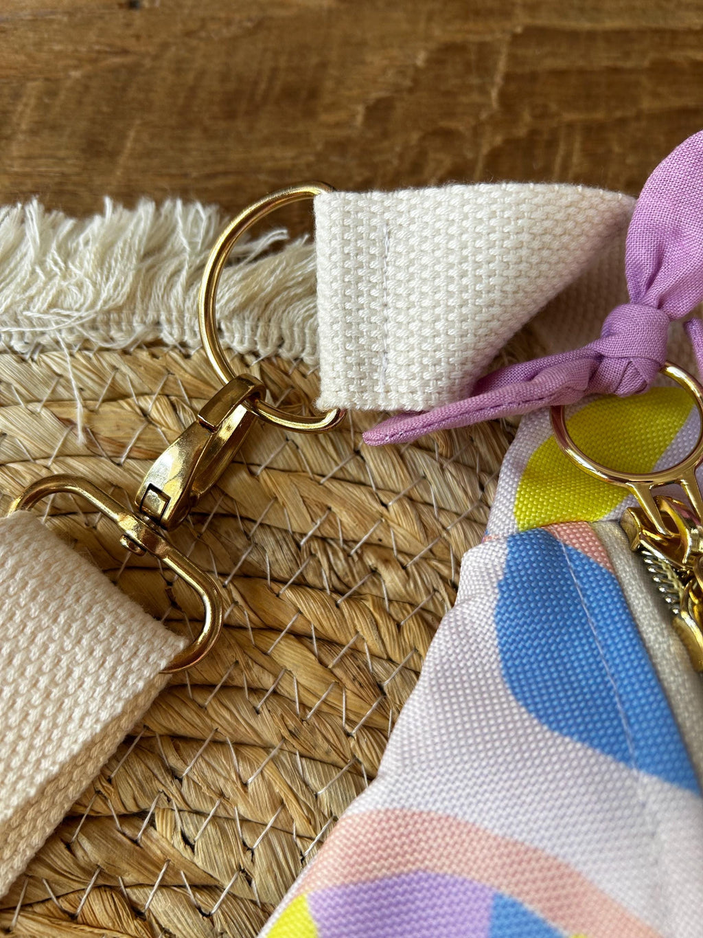 Sac banane Imperméable femme | Beige à motif agrume pastel & roseSac Femme Zage Colorful Life