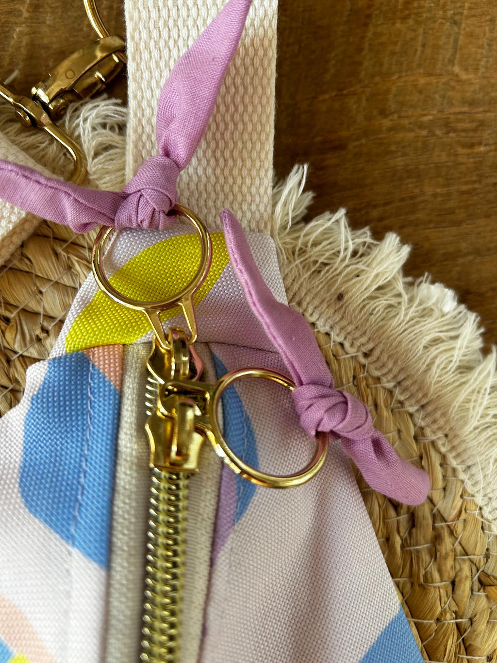 Sac banane Imperméable femme | Beige à motif agrume pastel & roseSac Femme Zage Colorful Life