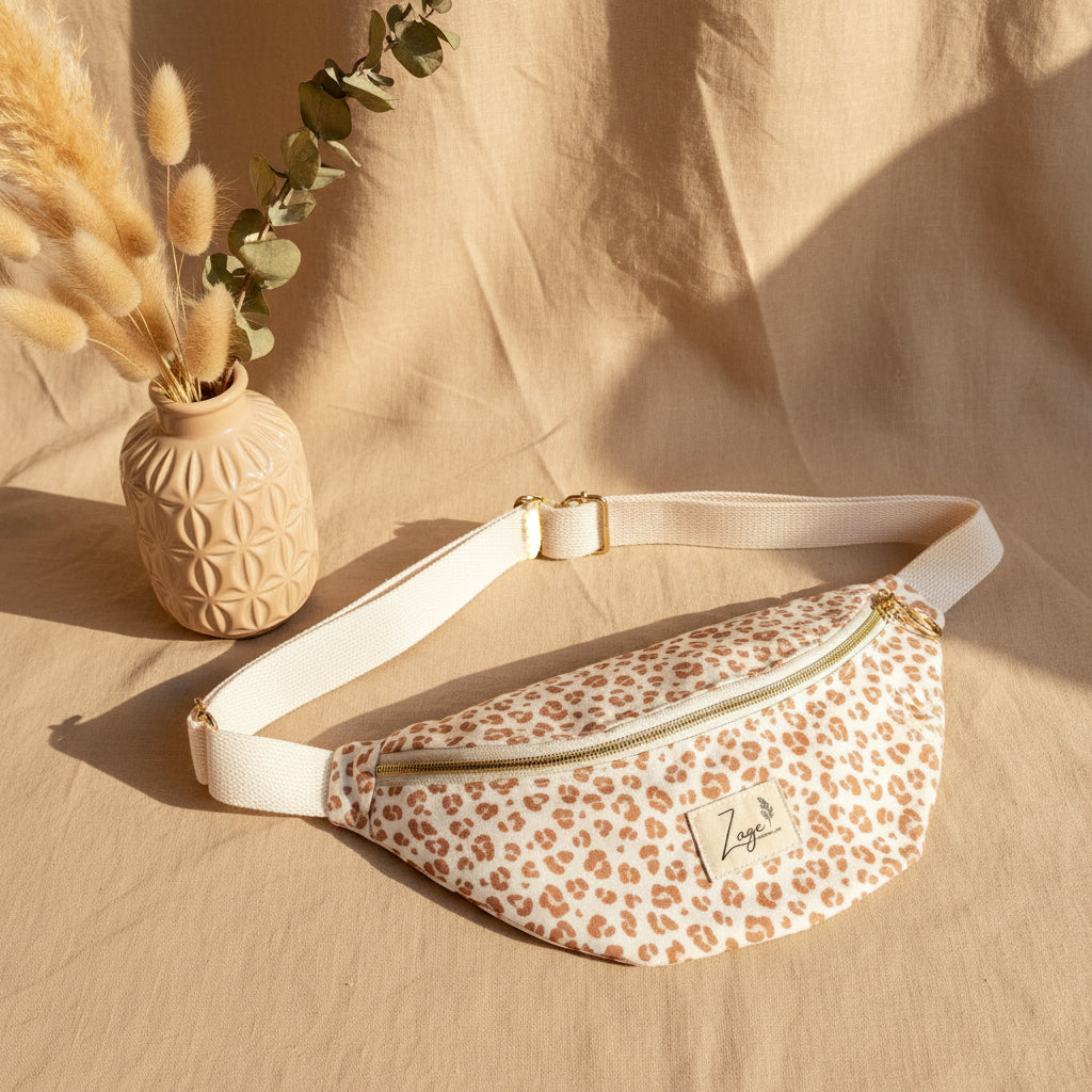 Sac Banane Femme | Gabardine Léopard & doublure beige (Copie)Sac Femme Zage Colorful Life