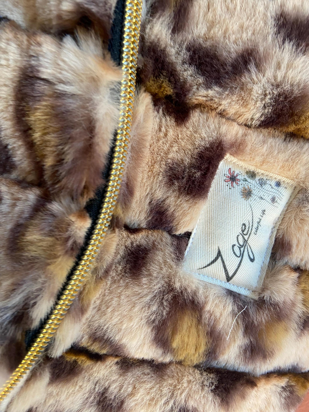 Sac banane femme hiver | Fausse fourrure léopard matelassé marron & doublure noireSac Femme Zage Colorful Life
