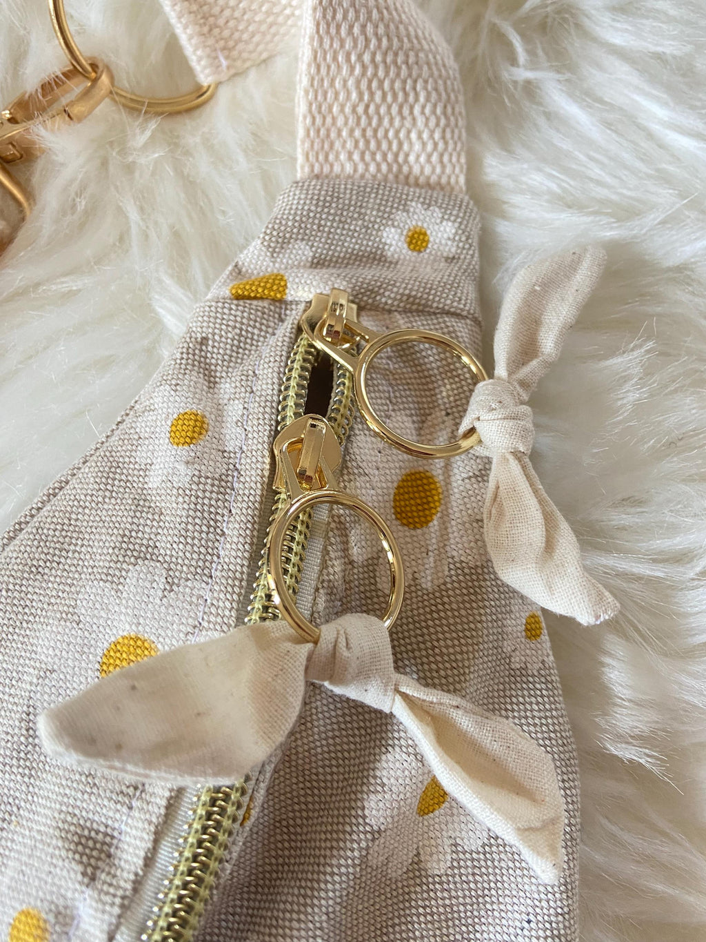 Sac banane Femme | Toile de coton marguerites & doublure beigeSac Femme Zage Colorful Life