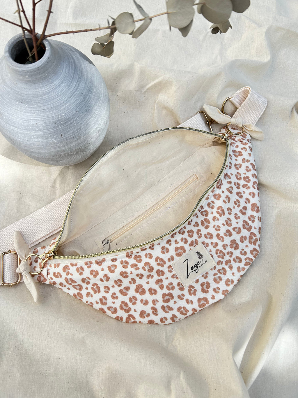 Sac Banane Femme | Gabardine Léopard & doublure beige (Copie)Sac Femme Zage Colorful Life