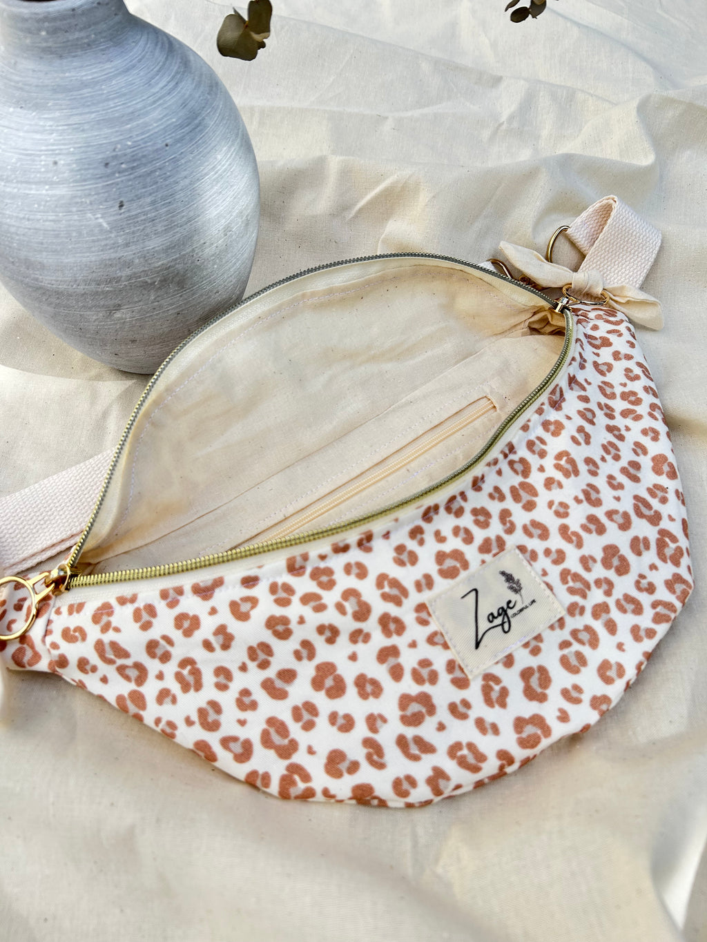 Sac Banane Femme | Gabardine Léopard & doublure beige (Copie)Sac Femme Zage Colorful Life