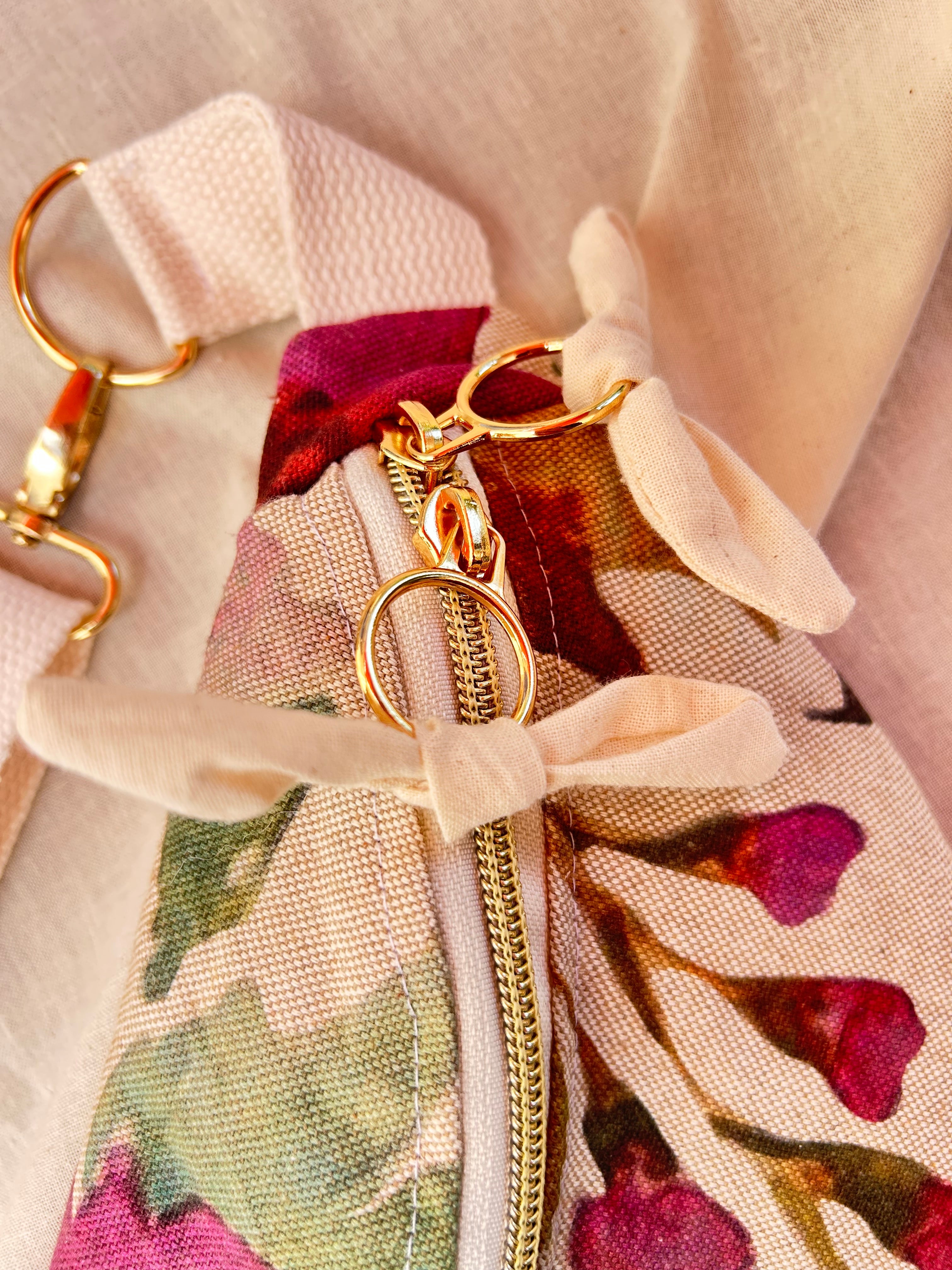 Sac banane femme Eté | Toile de coton fleurie colorée & doublure beige (Copie)Sac Femme Zage Colorful Life