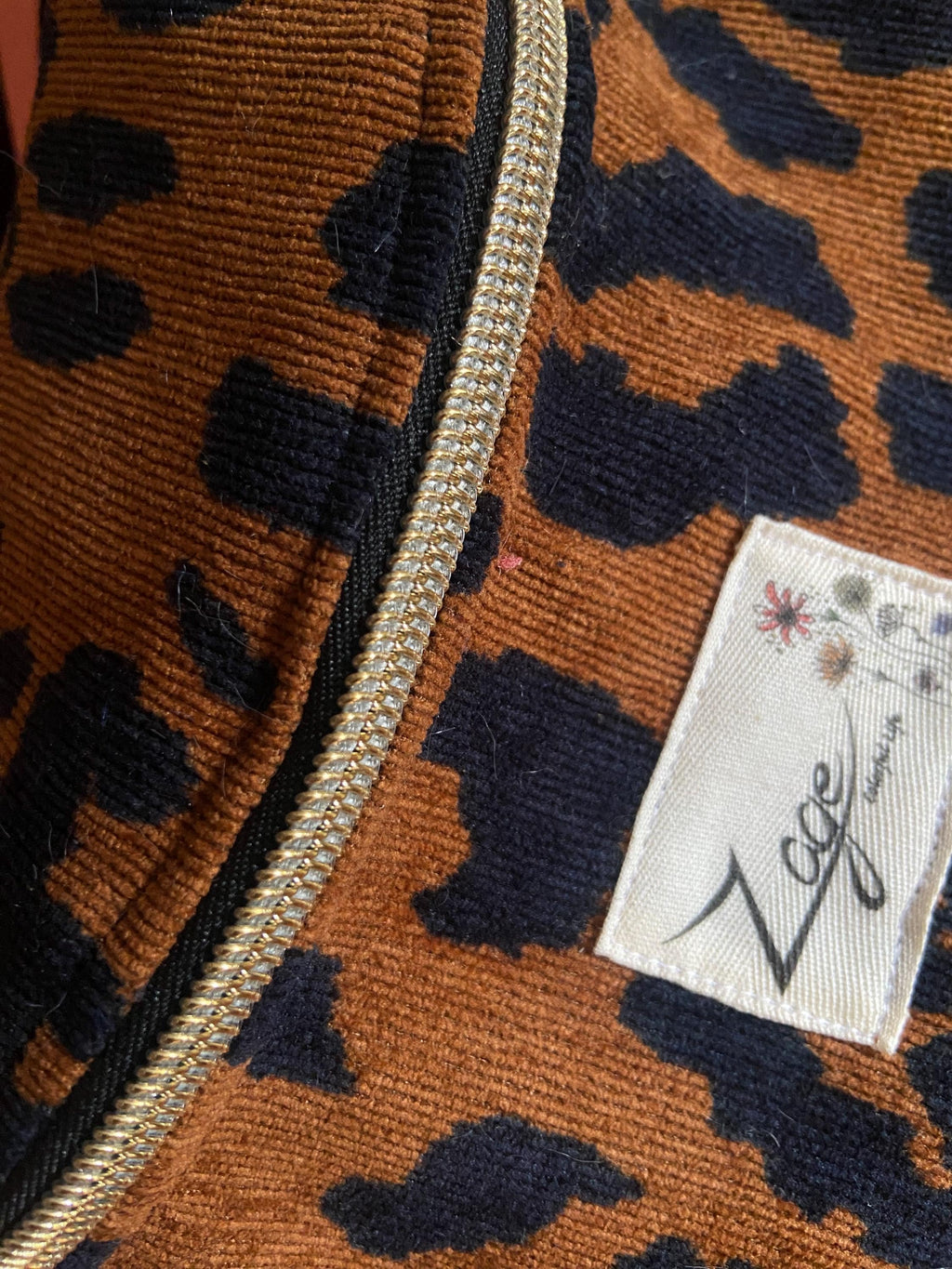 Sac banane femme hiver | Velours côtelé léopard marron & doublure noireSac Femme Zage Colorful Life