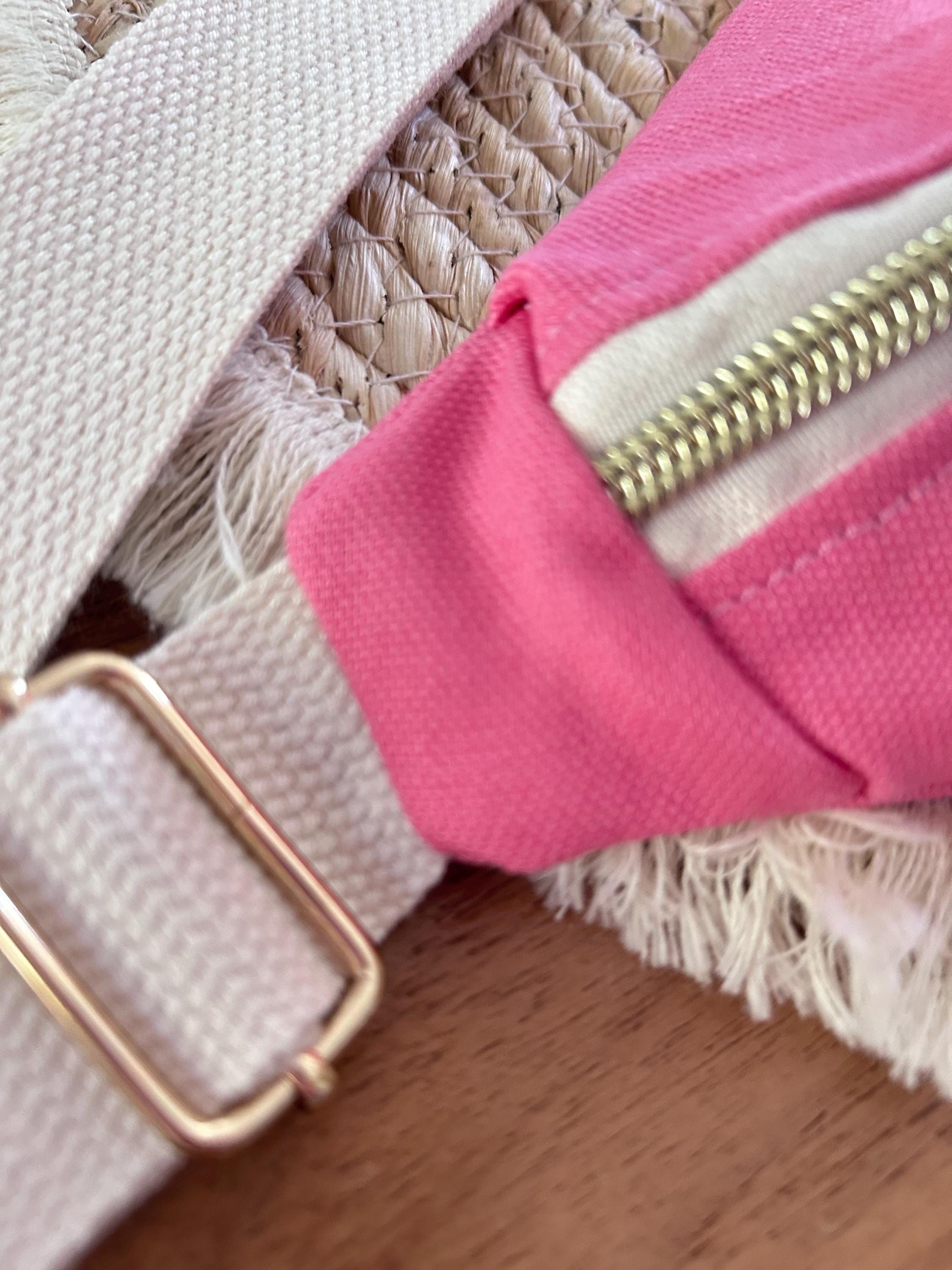 Sac banane femme été | Toile canvas rose & doublure rose vichySac Femme Zage Colorful Life