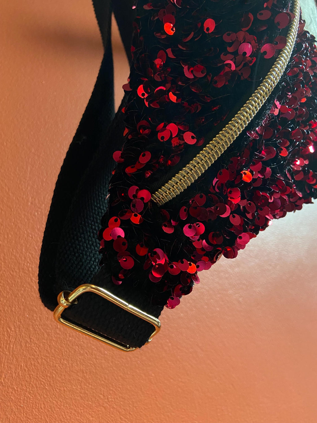 Sac banane fête femme | Sequins rose & doublure noireSac Femme Zage Colorful Life
