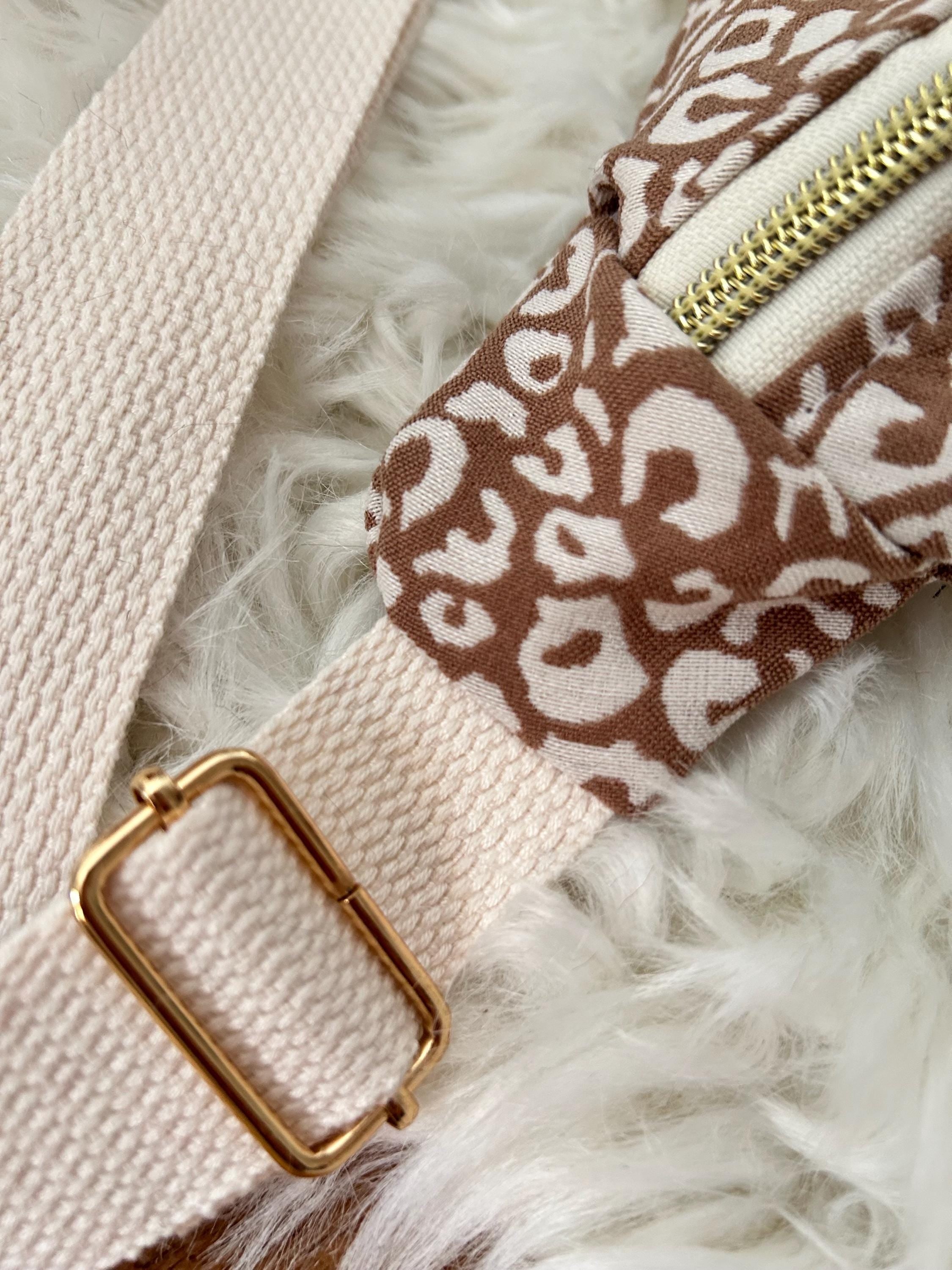 Sac banane femme hiver| Jacquard léopard café & doublure beigeSac Femme Zage Colorful Life