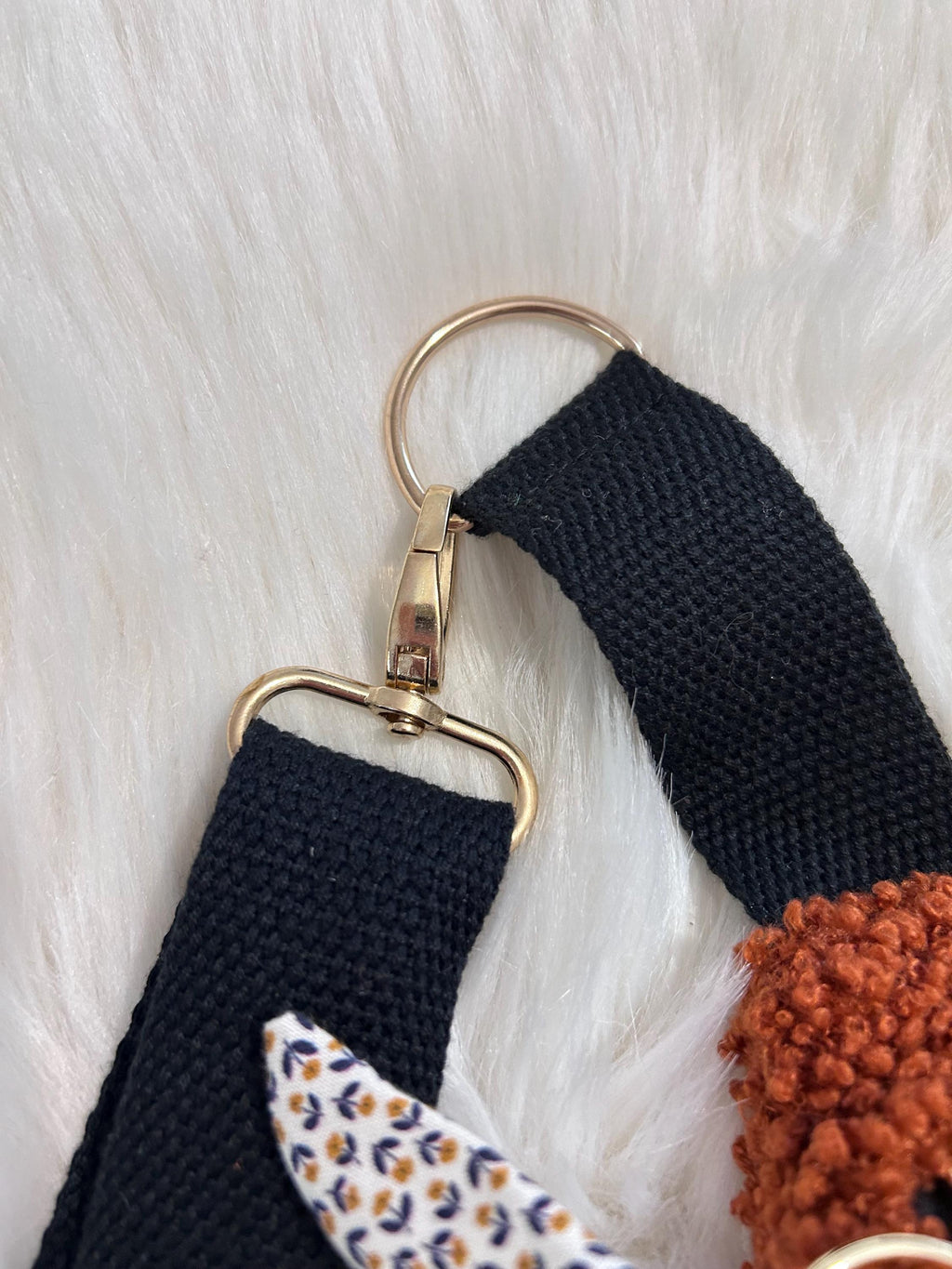 Sac banane femme hiver | Bouclettes/sherpa marron & doublure à motifsSac Femme Zage Colorful Life