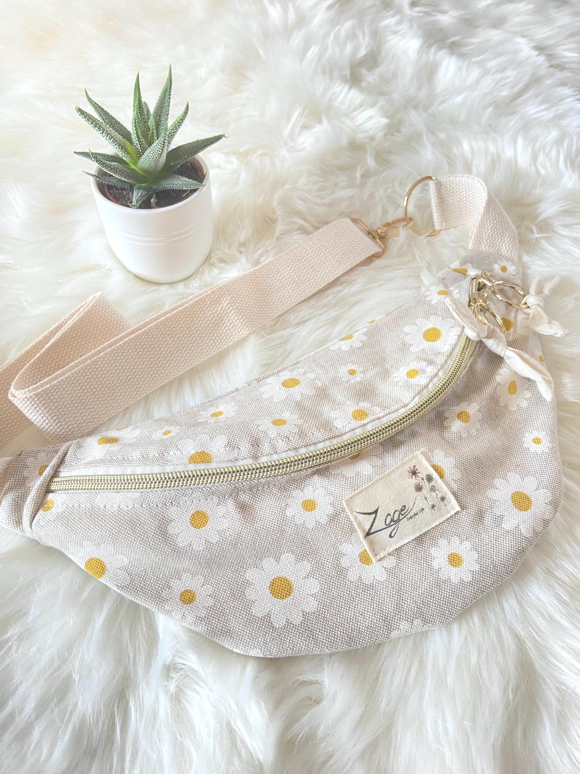 Sac banane Femme | Toile de coton marguerites & doublure beigeSac Femme Zage Colorful Life