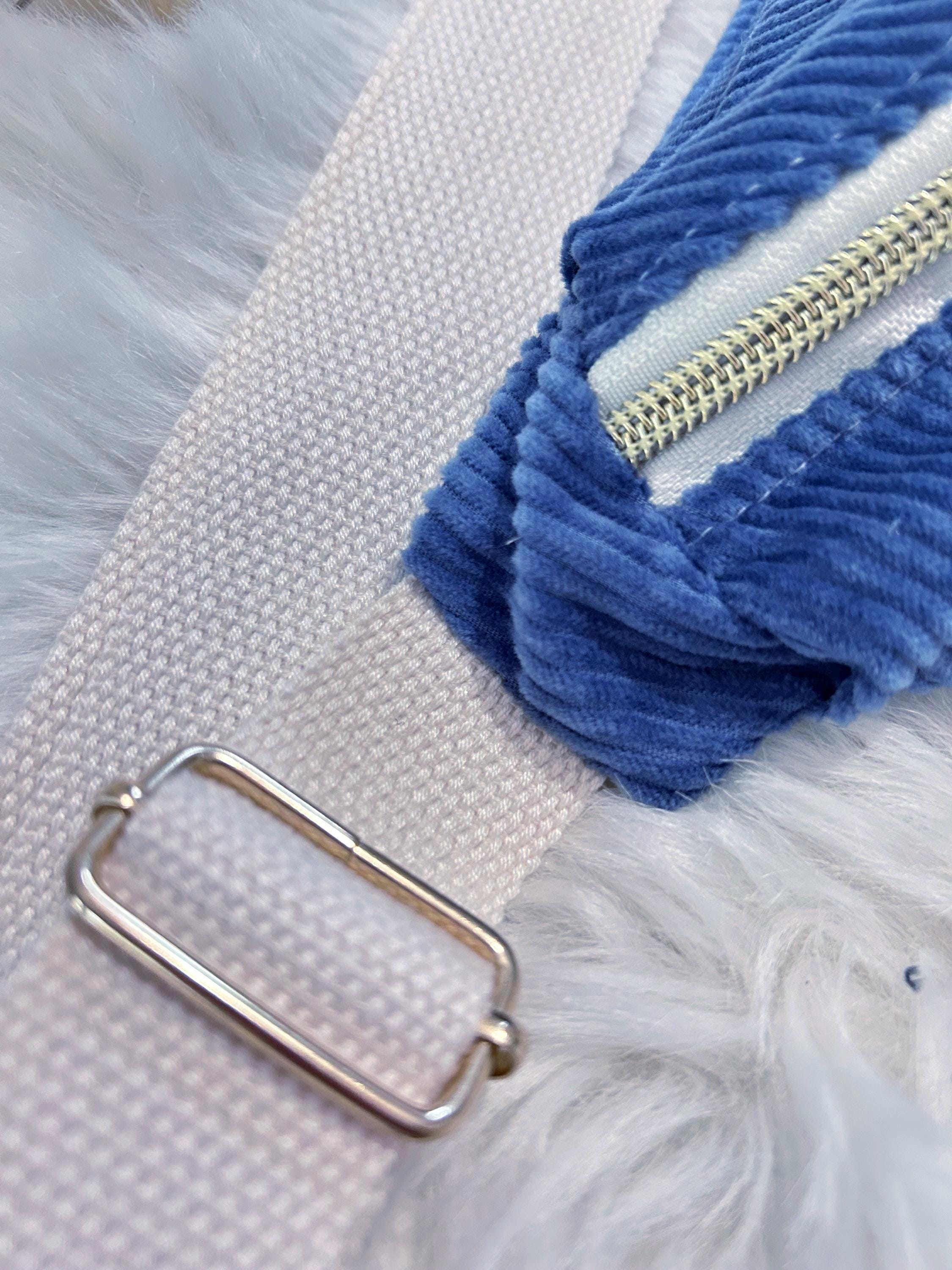 Sac banane femme hiver | Velours côtelé bleu & doublure liberty bleu et roseSac Femme Zage Colorful Life