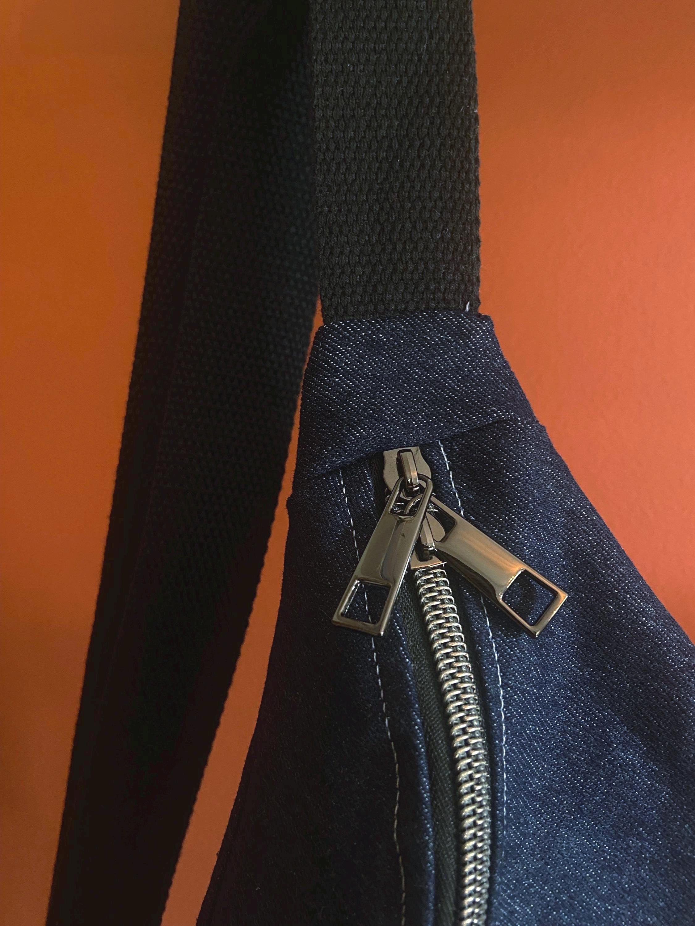 Sac banane Homme | Jeans brut  & doublure carreaux bleu et orangeSac Femme Zage Colorful Life
