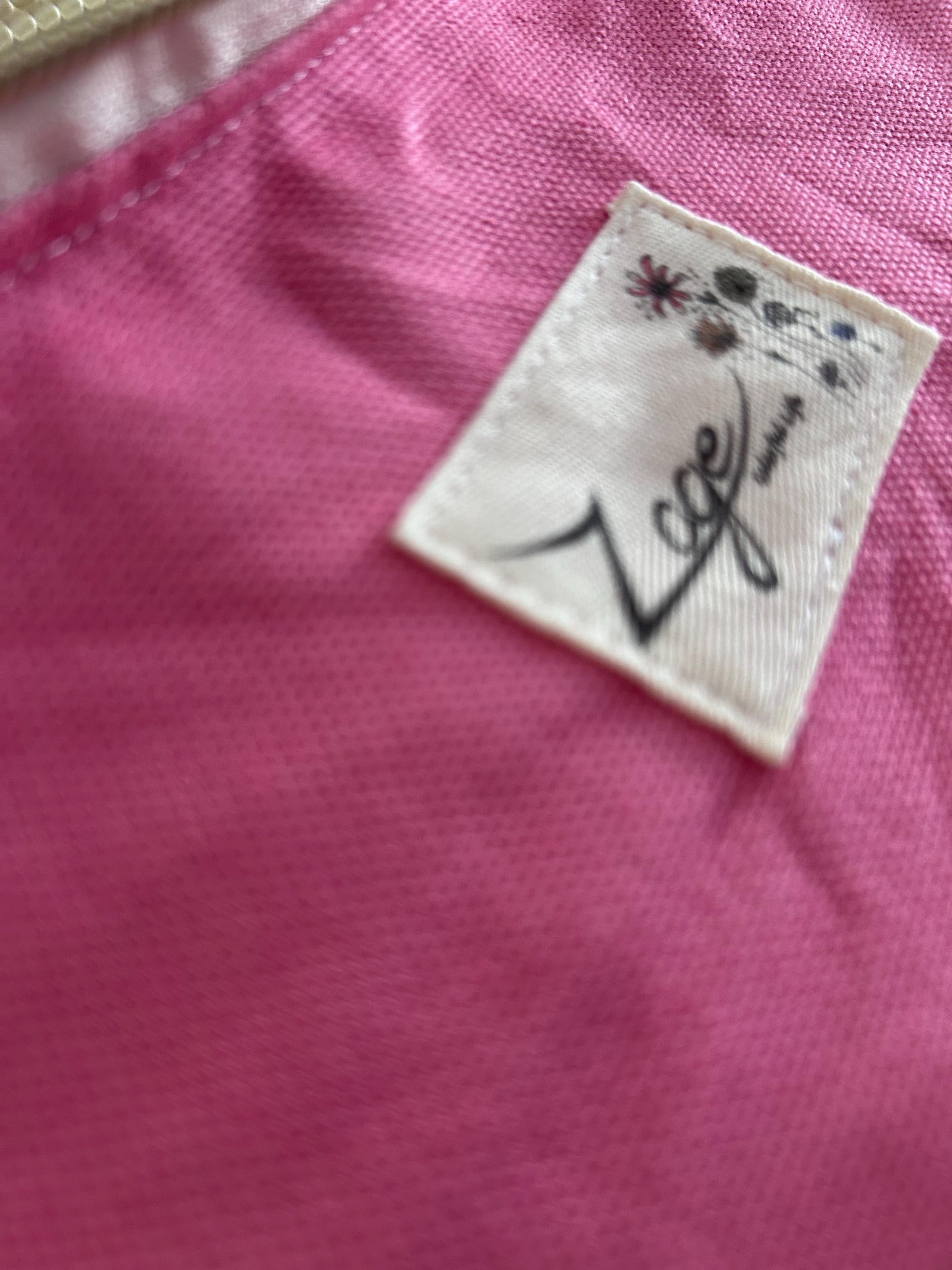 Sac banane femme été | Toile canvas rose & doublure rose vichySac Femme Zage Colorful Life