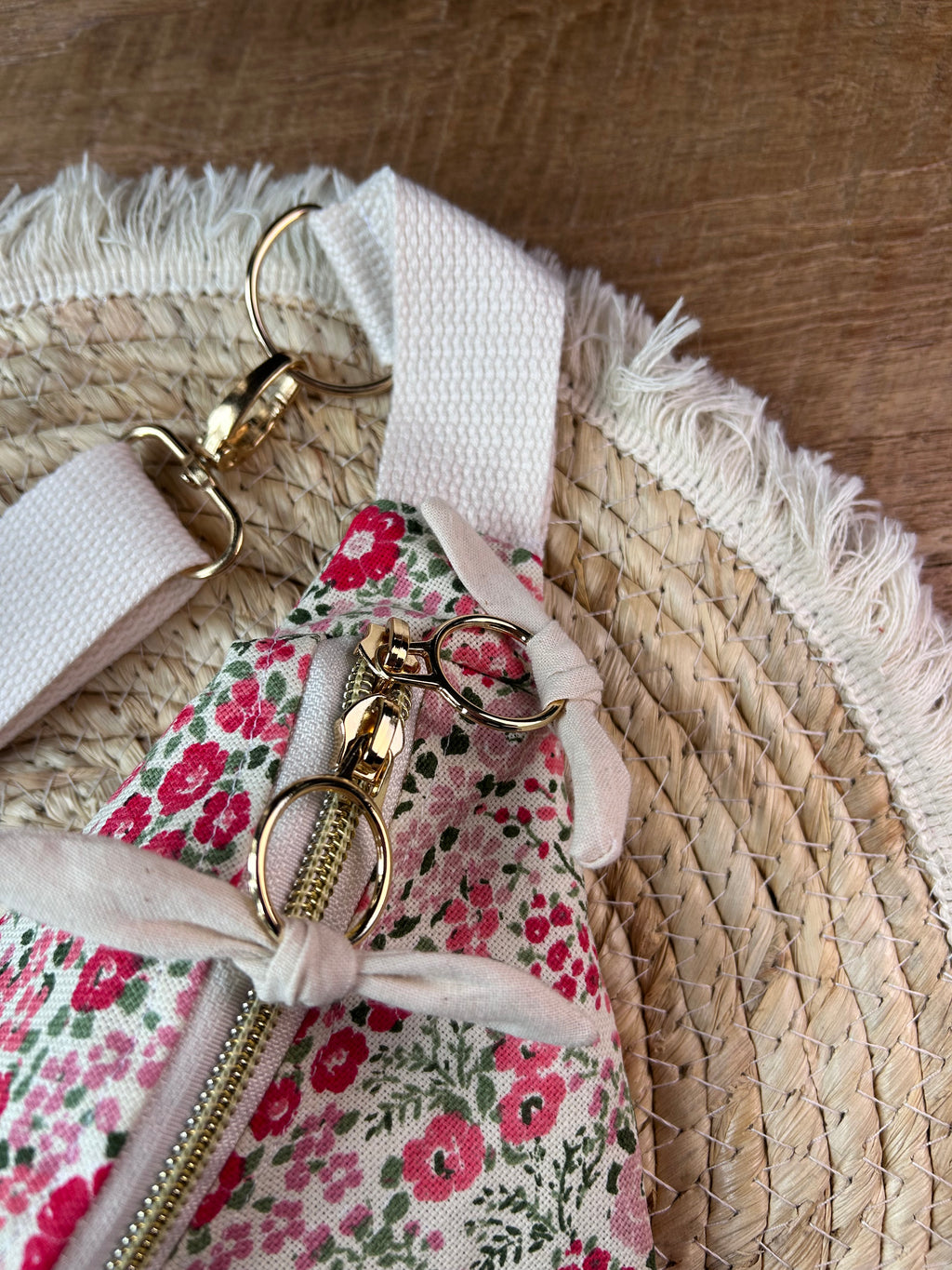Sac banane femme | Toile fleurie  & doublure beigeSac Femme Zage Colorful Life
