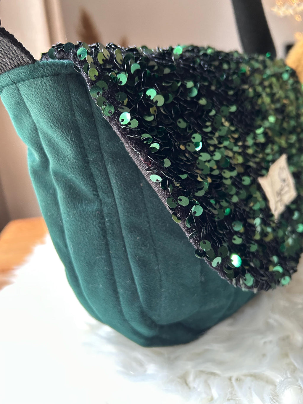 Sac Besace à rabat femme fête | Sequins, velours matelassé  & doublure noireSac Femme Zage Colorful Life
