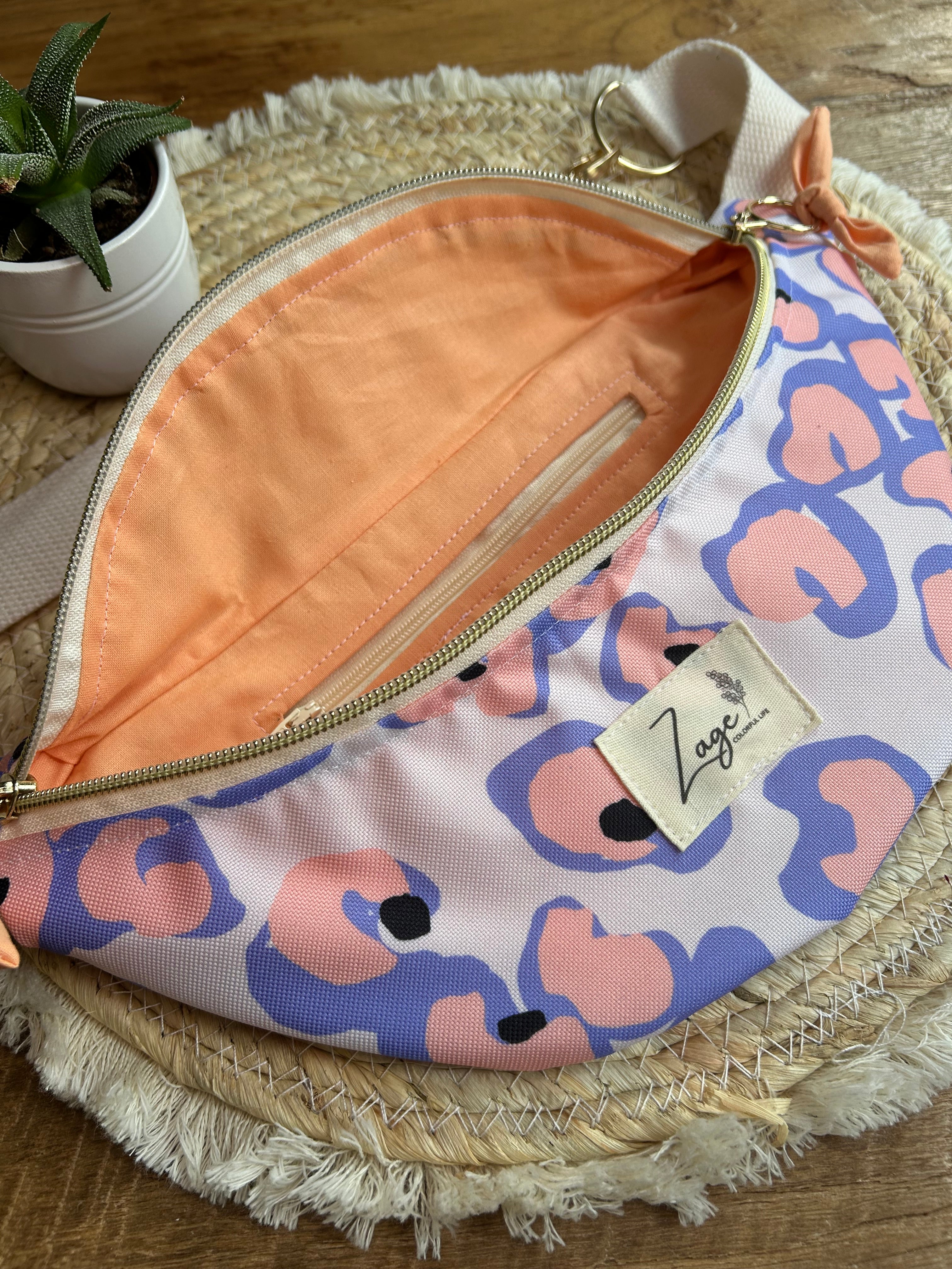 Sac banane Imperméable femme | Graphique rose & violet (Copie)Sac Femme Zage Colorful Life