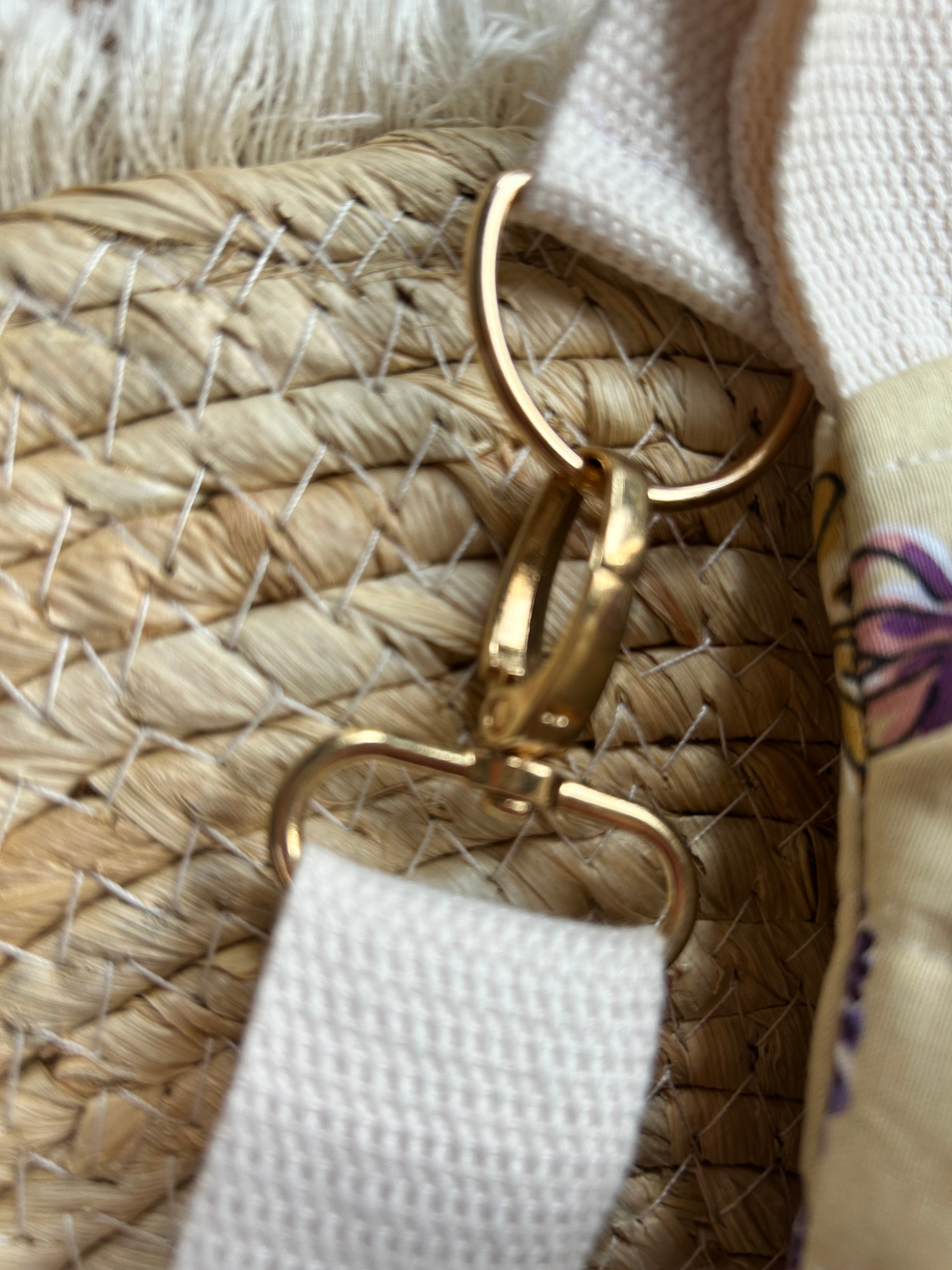 Sac banane femme Matelassé | Tissu matelassé beige fleuri & doublure beigeSac Femme Zage Colorful Life