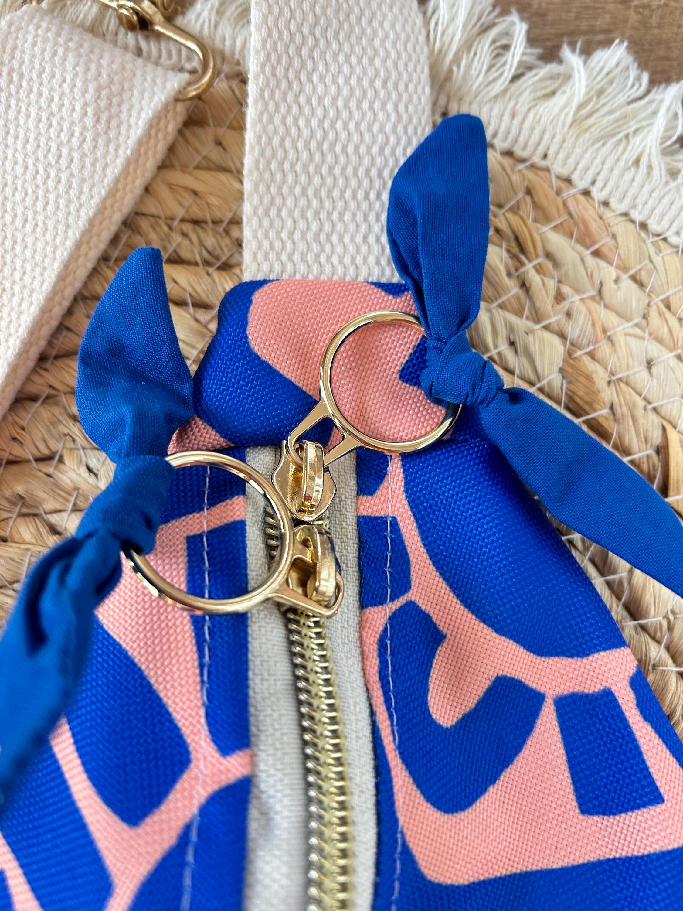 Sac banane Imperméable femme | Toile Graphique bleu et rose & doublure bleueSac Femme Zage Colorful Life