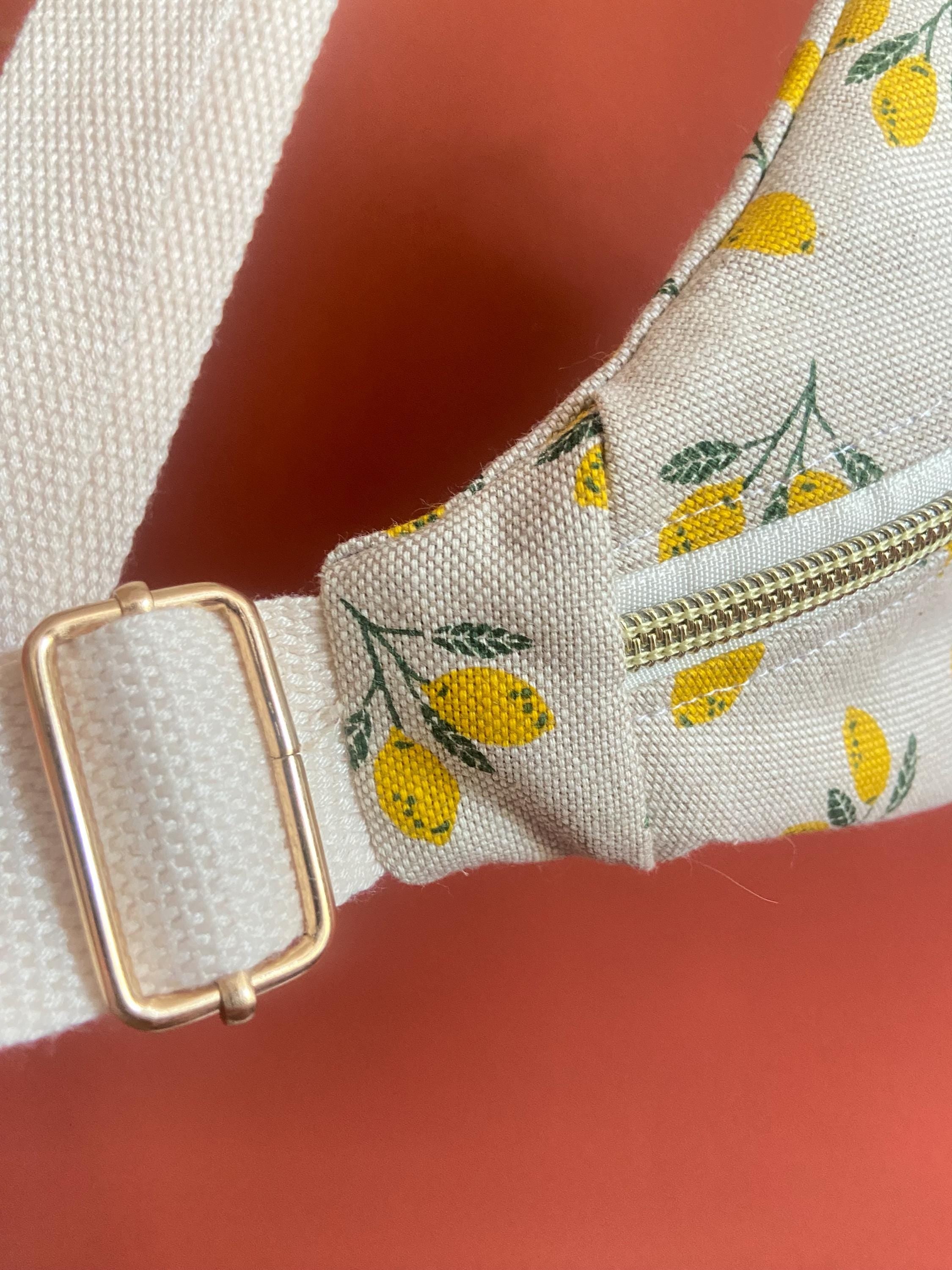 Sac banane Femme - Toile de coton citrons & doublure beigeSac Femme Zage Colorful Life