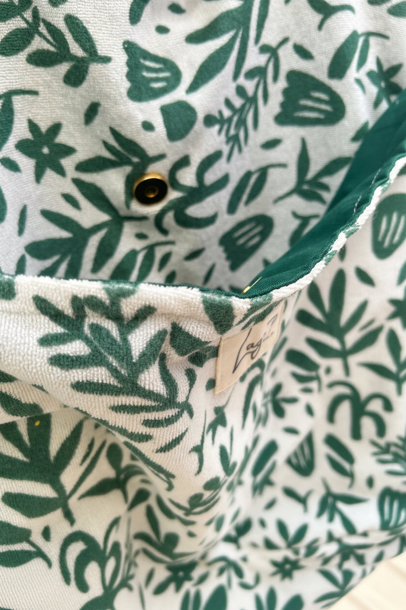 Sac Cabas de plage, Maxi cabas | Éponge graphique verte & Doublure verteSac Femme Zage Colorful Life