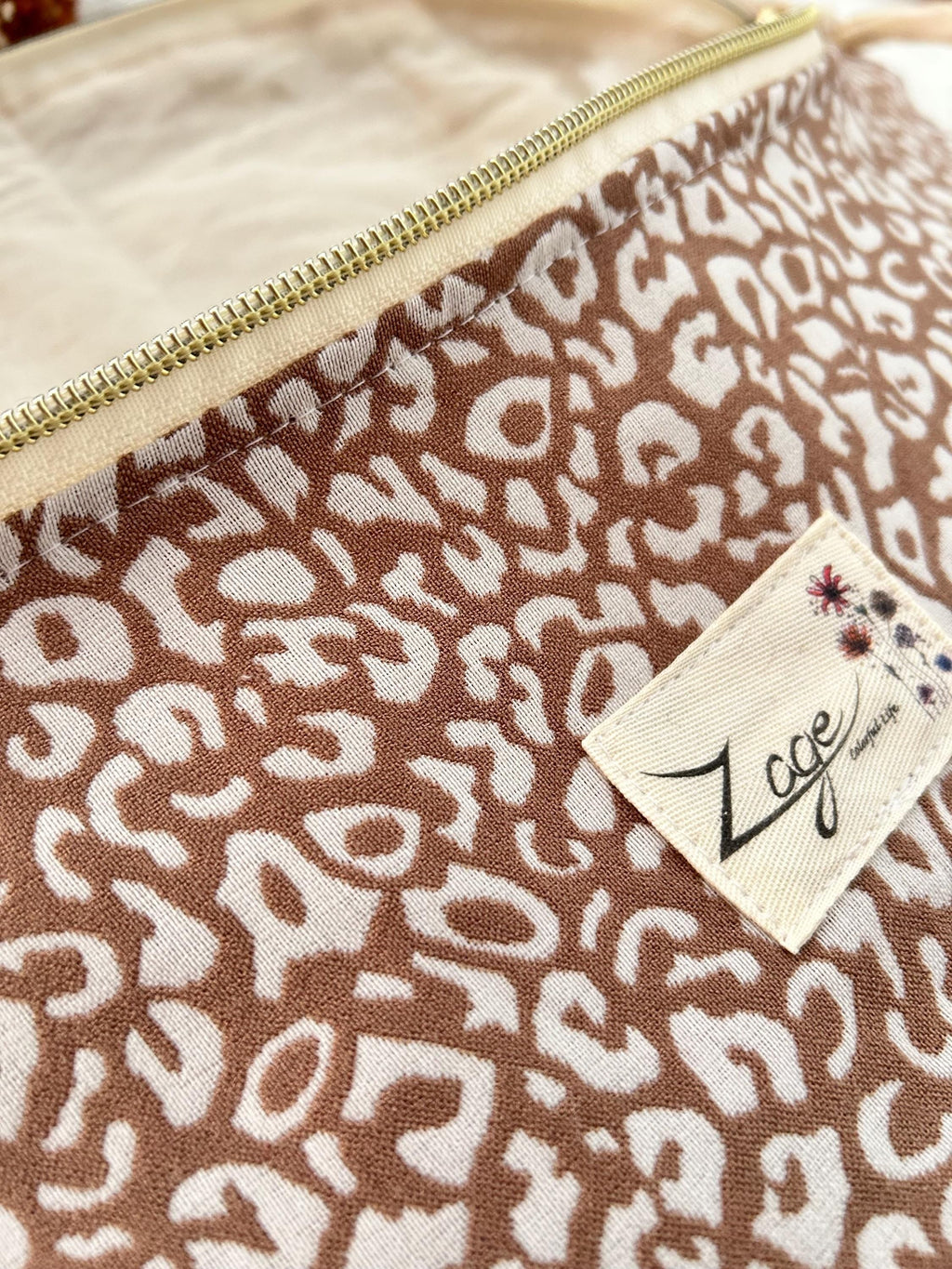 Sac banane femme hiver| Jacquard léopard café & doublure beigeSac Femme Zage Colorful Life