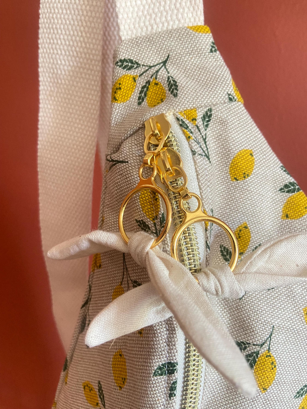 Sac banane Femme - Toile de coton citrons & doublure beigeSac Femme Zage Colorful Life