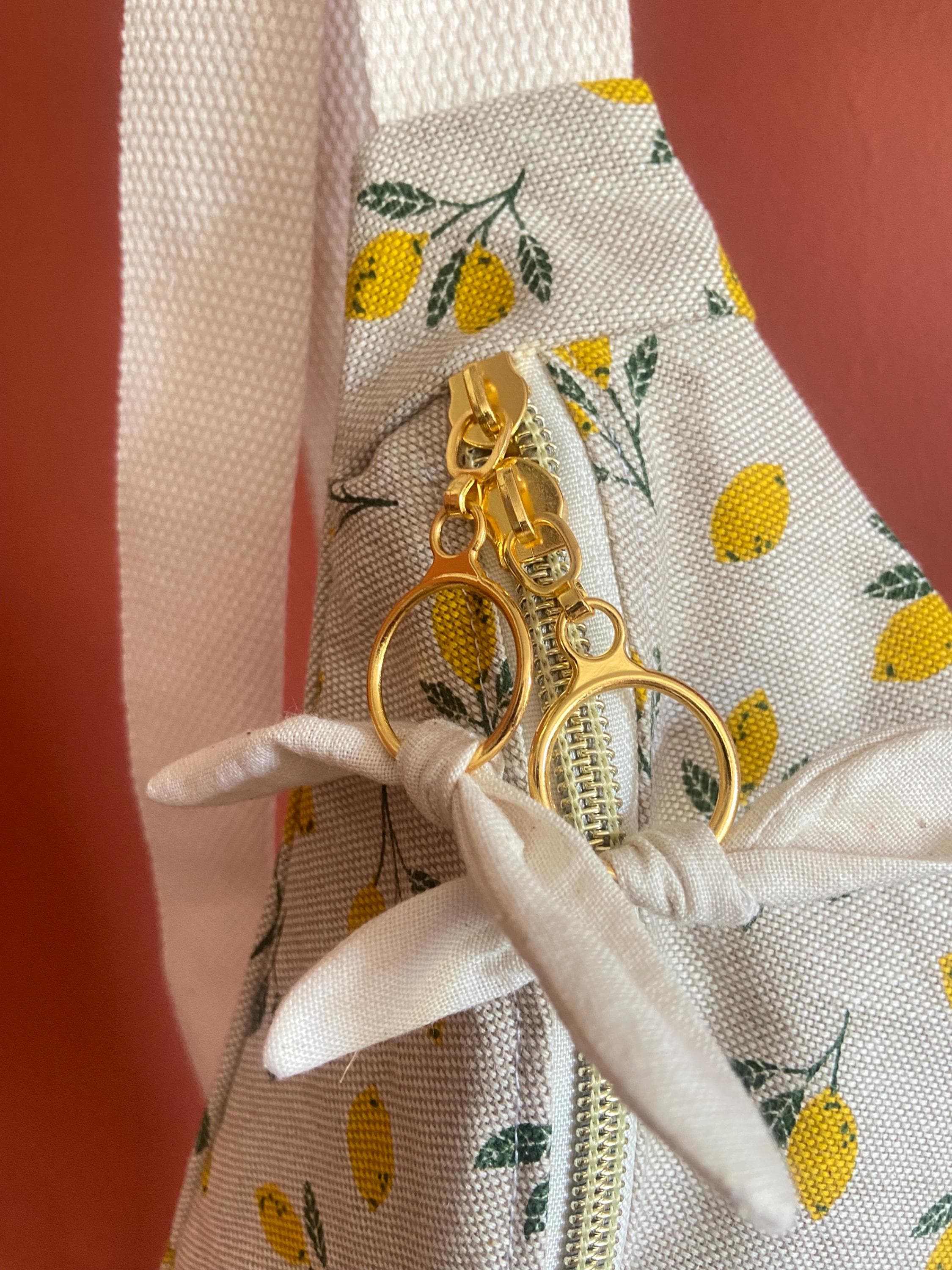 Sac banane Femme - Toile de coton citrons & doublure beigeSac Femme Zage Colorful Life