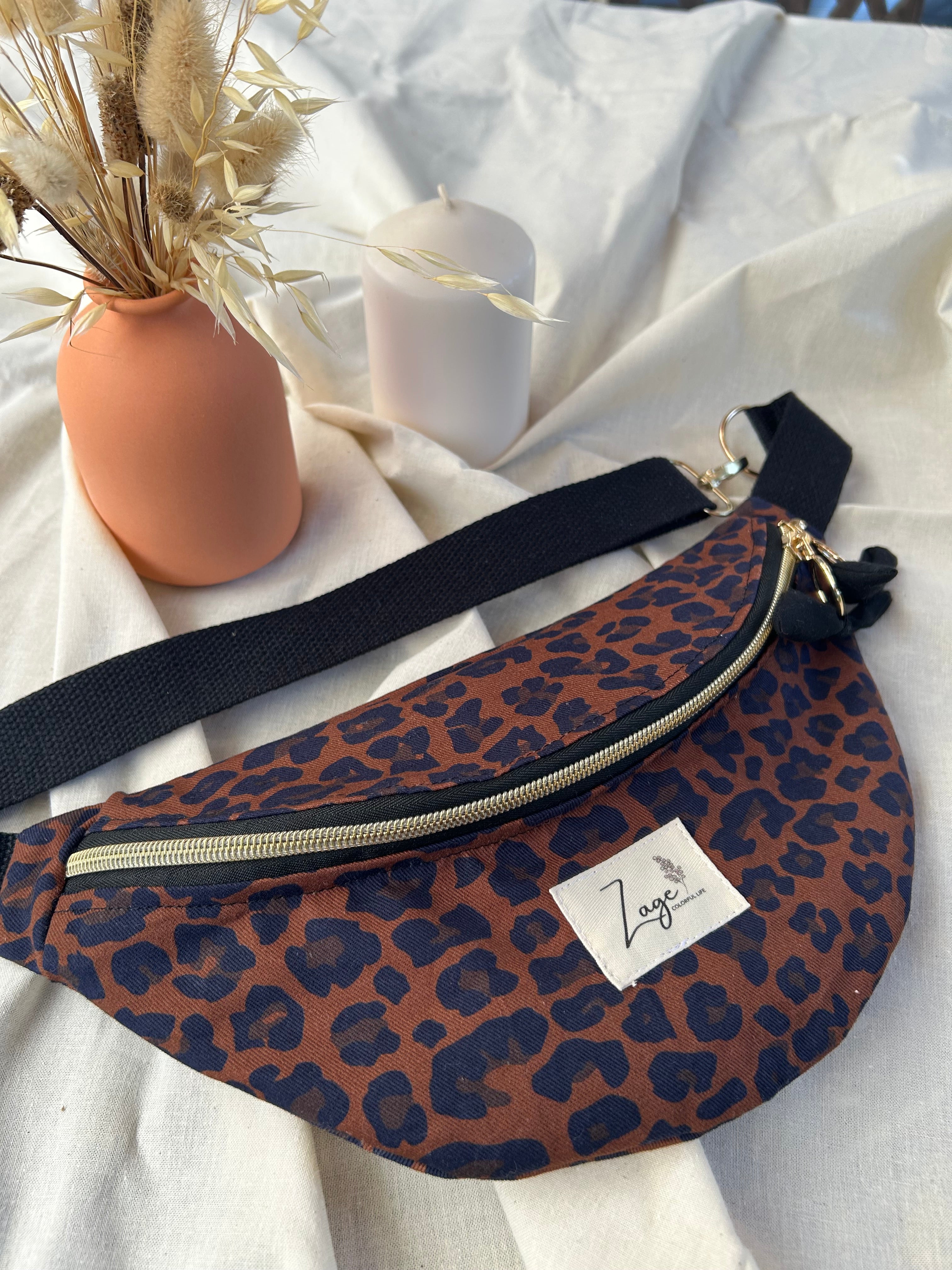 Sac banane femme | Léopard marron & doublure noireSac Femme Zage Colorful Life