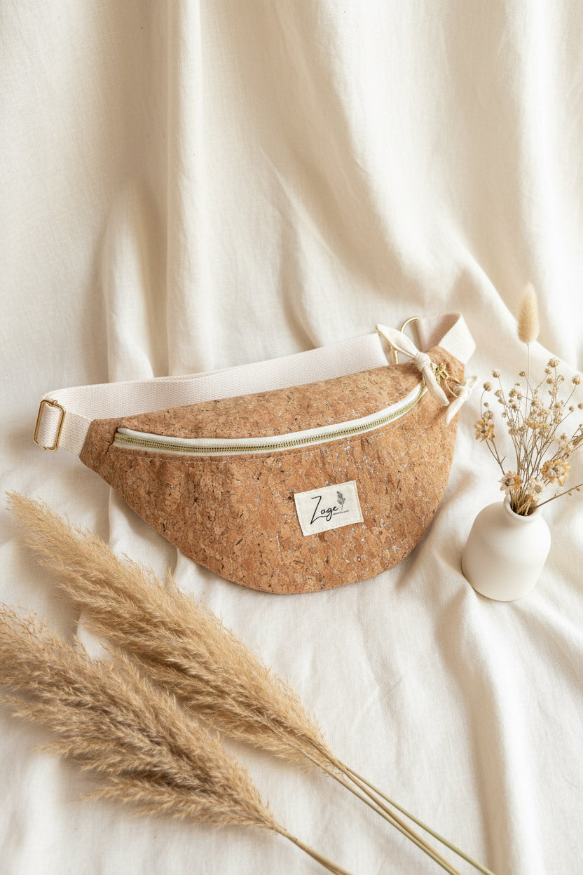 Sac banane femme | Tissu effet liège  & doublure beigeSac Femme Zage Colorful Life
