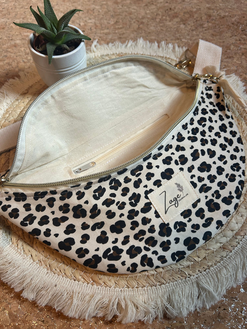 Sac Banane Femme | Gabardine Léopard & doublure beigeSac Femme Zage Colorful Life