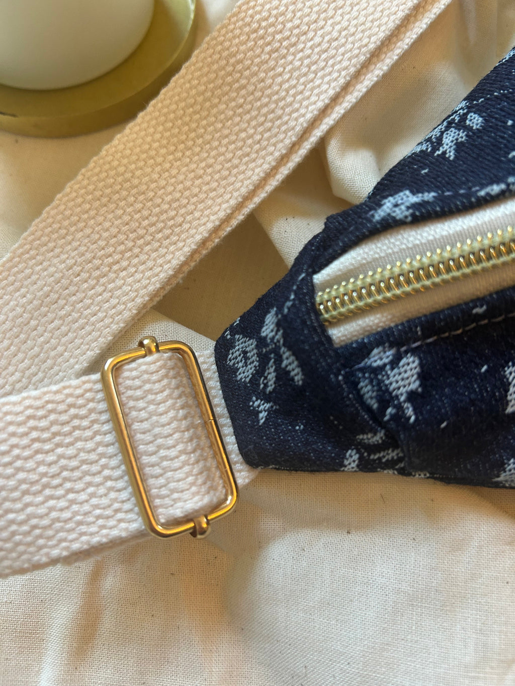 Sac banane femme | Jean fleuri & doublure beigeSac Femme Zage Colorful Life