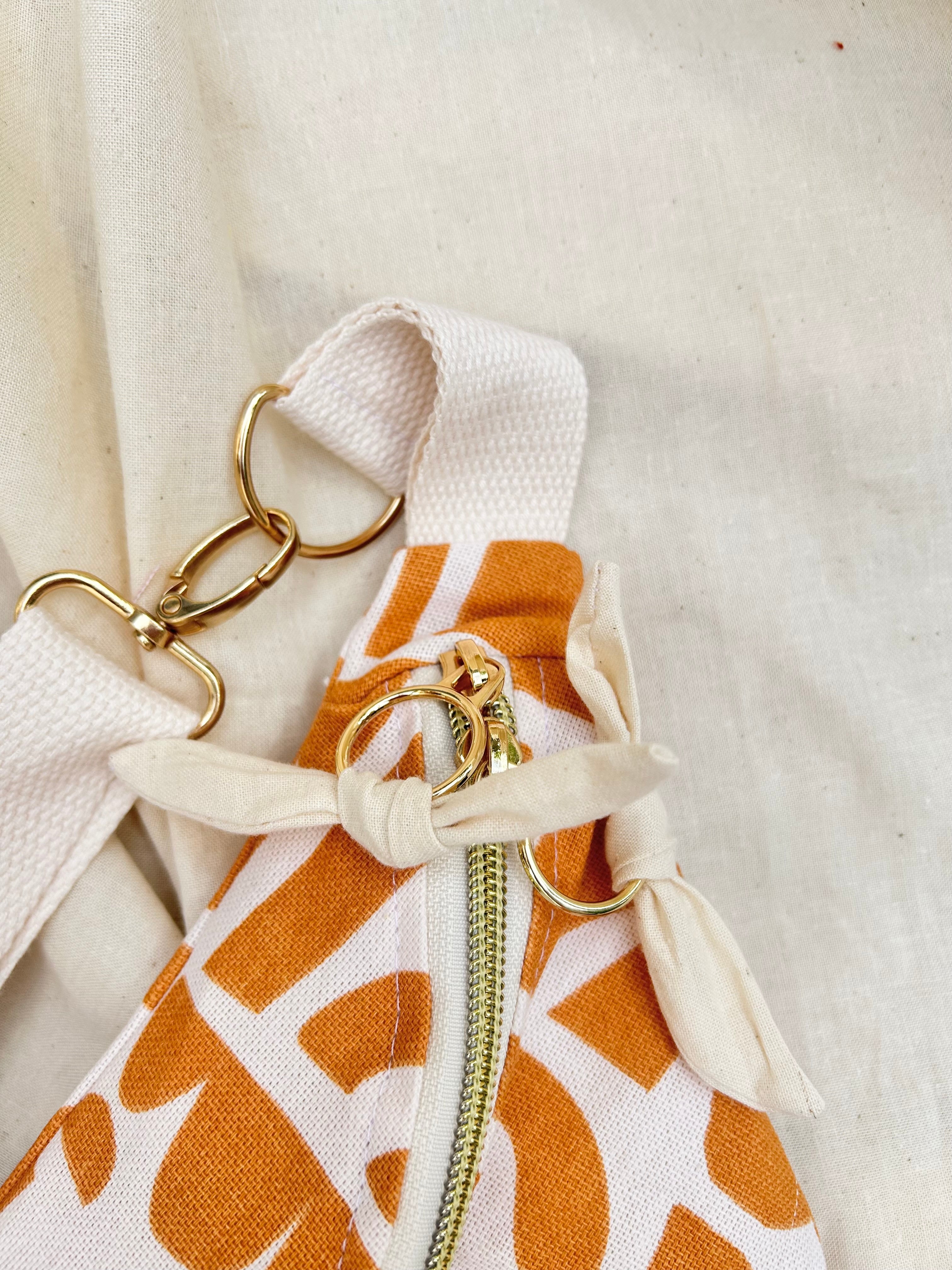 Sac Banane Femme Eté - Toile de coton graphique orange & doublure beigeSac Femme Zage Colorful Life
