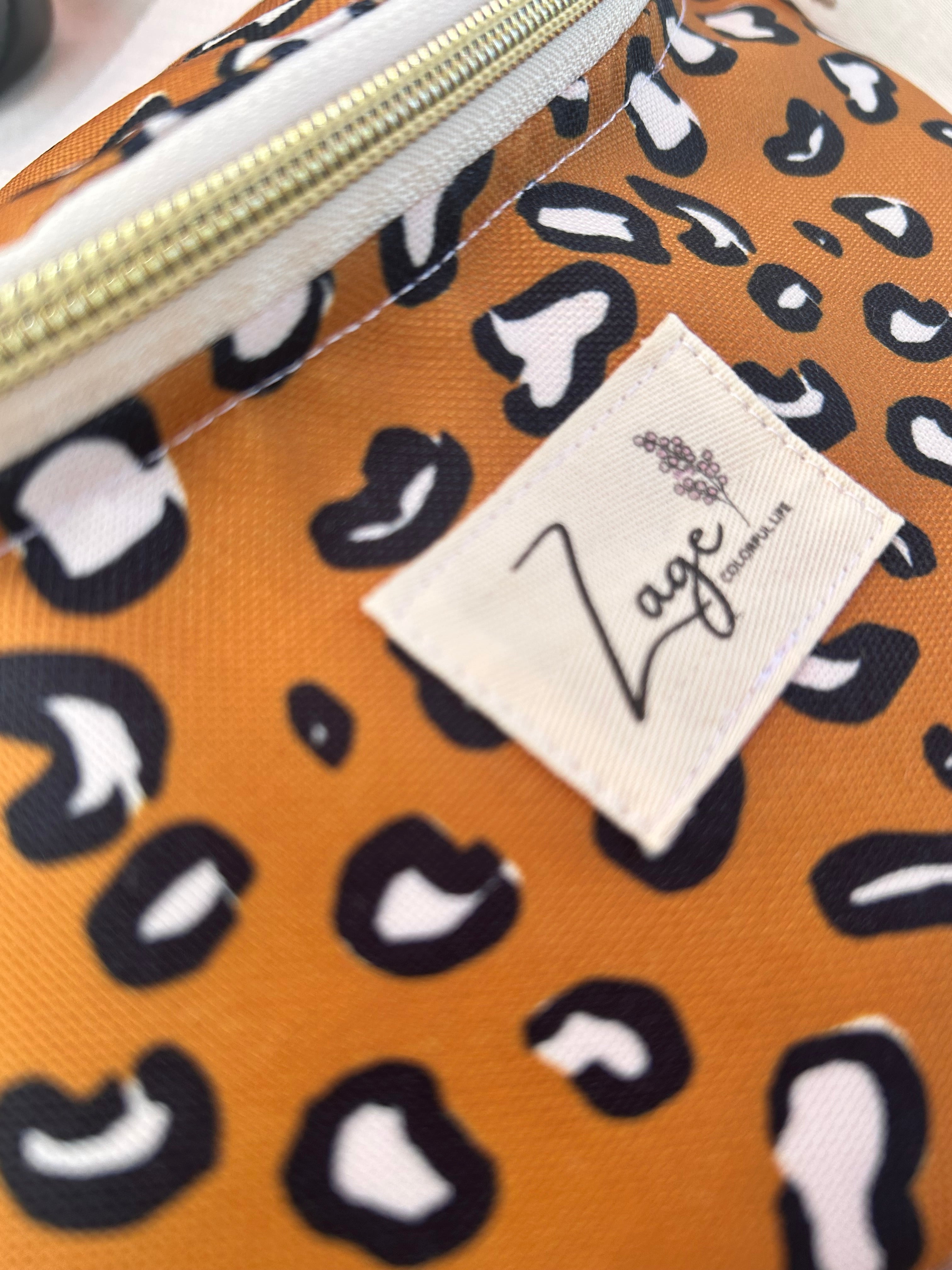 Sac banane Imperméable femme | Léopard bleu & doublure corail (Copie)Sac Femme Zage Colorful Life