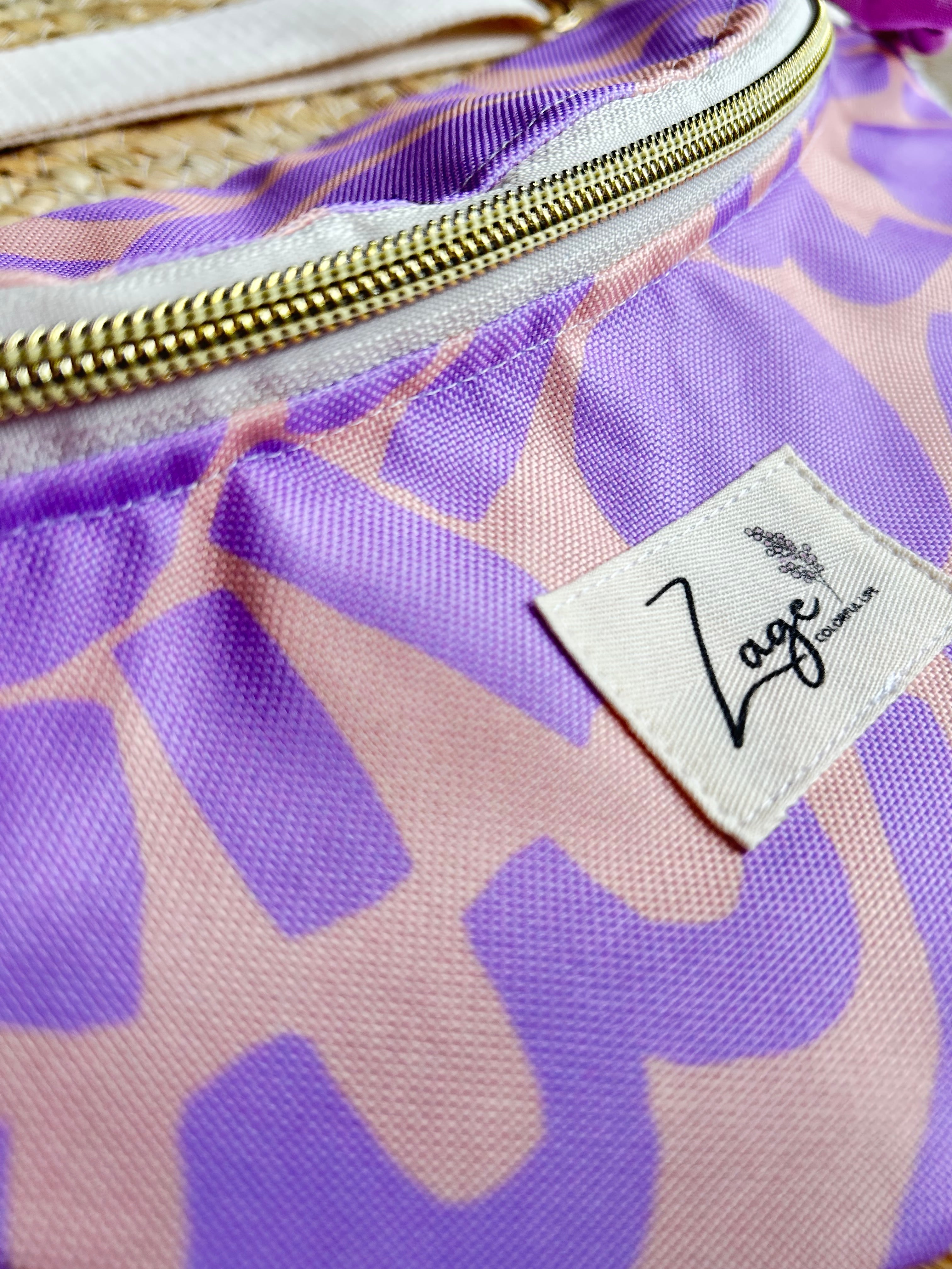 Sac banane Imperméable femme | Beige à motif agrume pastel & rose (Copie)Sac Femme Zage Colorful Life