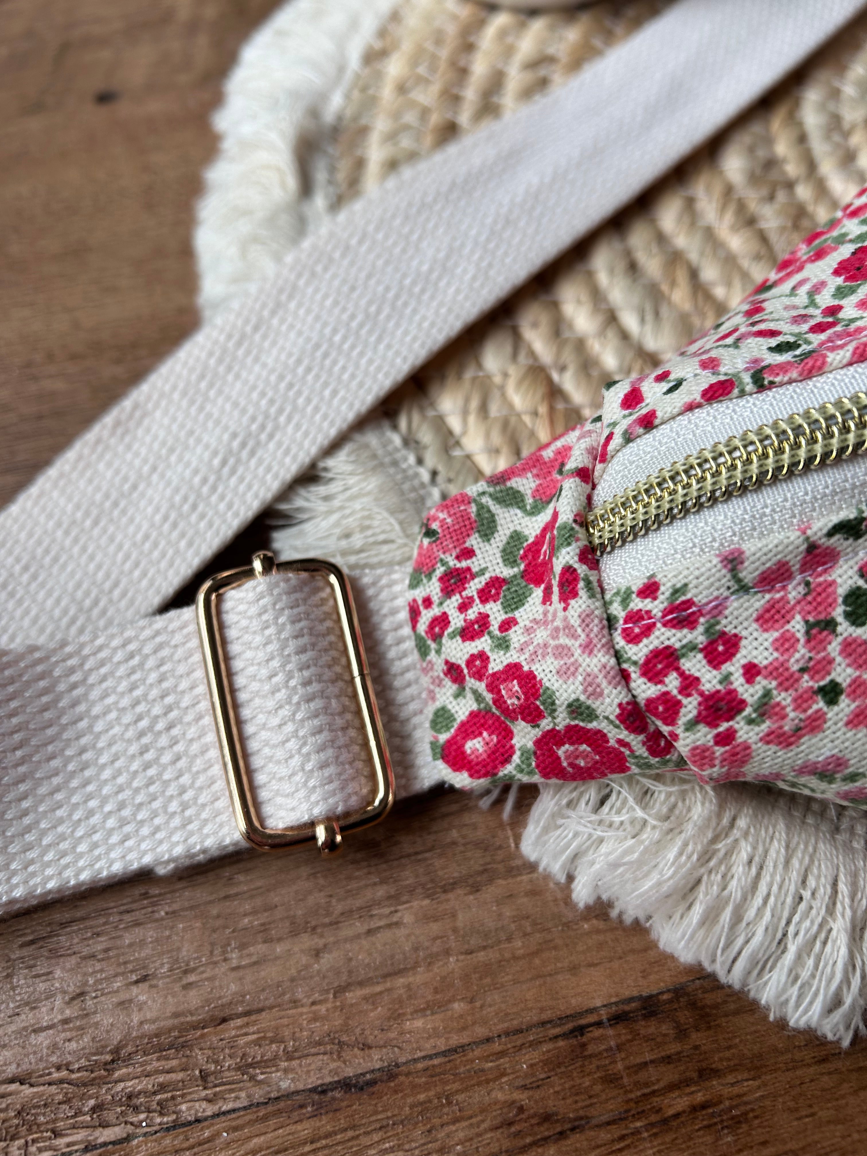 Sac banane femme | Toile fleurie  & doublure beigeSac Femme Zage Colorful Life