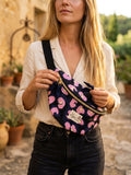Sac banane  Imperméable femme | Toile Graphique Léopard coloré & doublure bleue marineSac Femme Zage Colorful Life