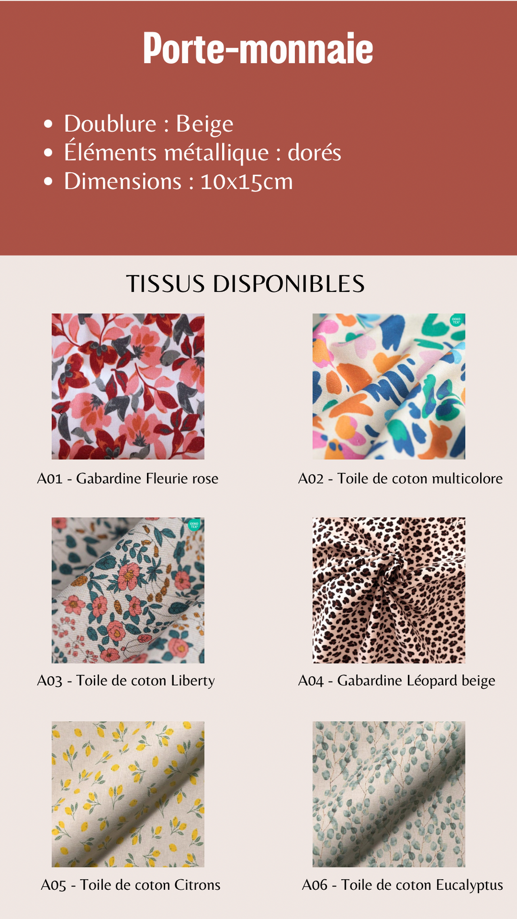 Porte-monnaie personnalisable | Tissu à choisirSac Femme Zage Colorful Life