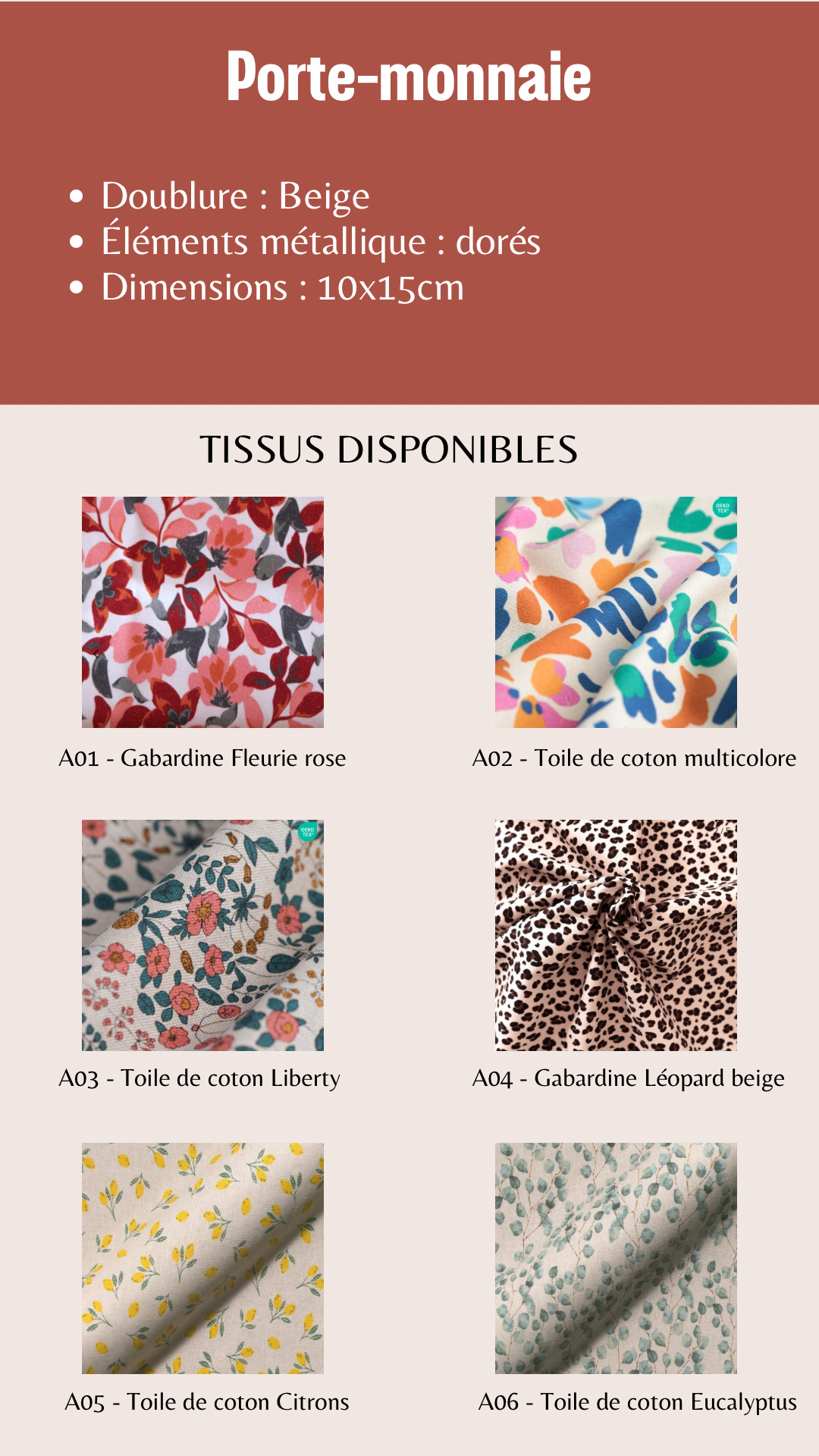 Porte-monnaie personnalisable | Tissu à choisirSac Femme Zage Colorful Life