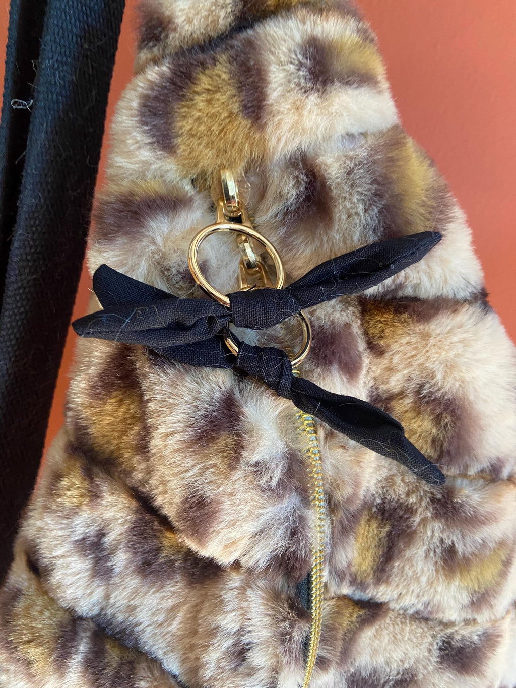Sac banane femme hiver | Fausse fourrure léopard matelassé marron & doublure noireSac Femme Zage Colorful Life