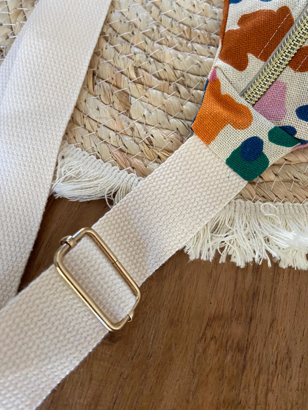 Sac Banane Femme | Toile de coton fleurie multicolore & doublure TerracottaSac Femme Zage Colorful Life