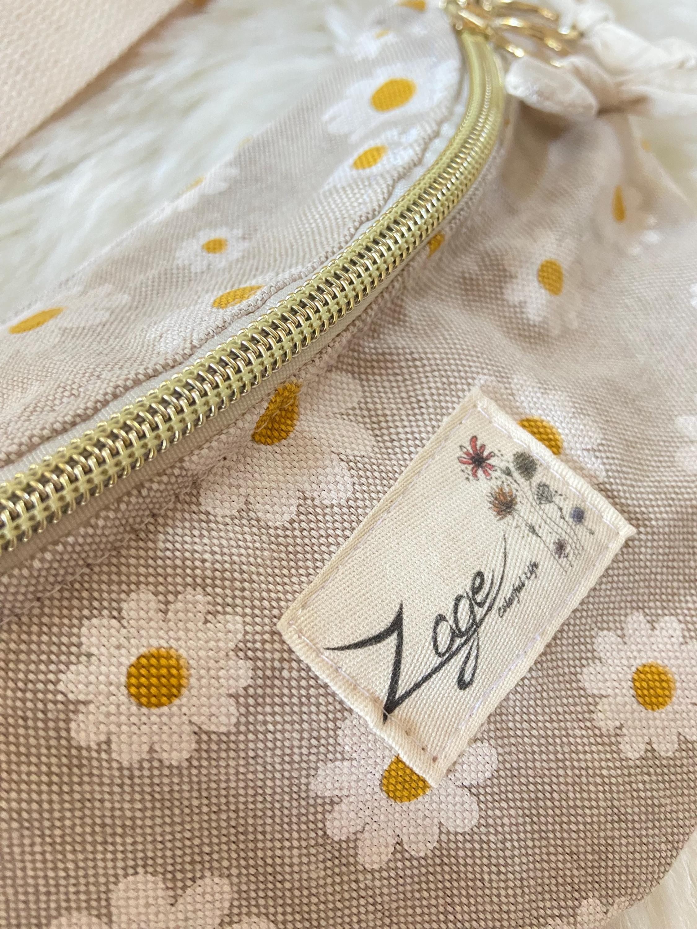 Sac banane Femme | Toile de coton marguerites & doublure beigeSac Femme Zage Colorful Life