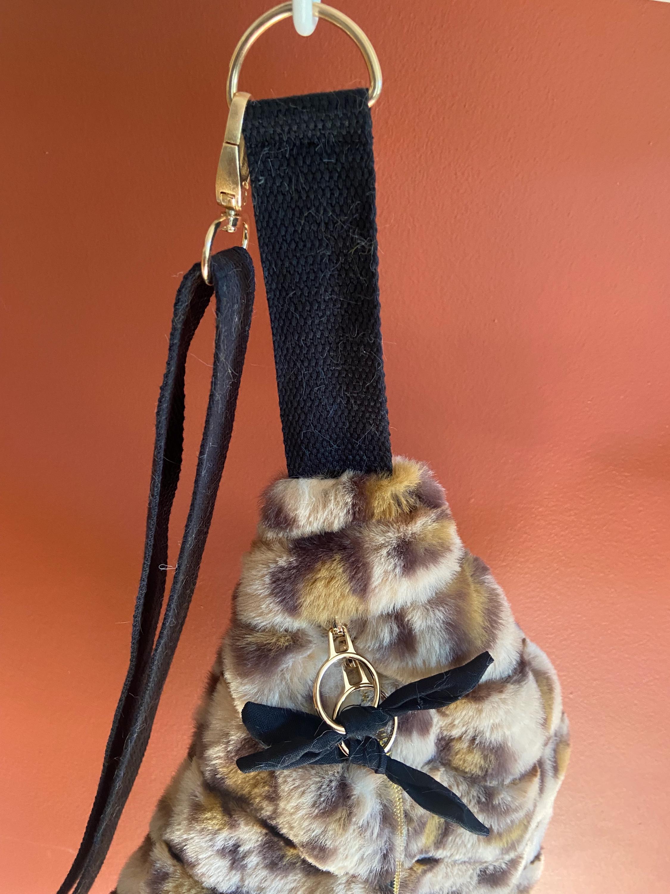 Sac banane femme hiver | Fausse fourrure léopard matelassé marron & doublure noireSac Femme Zage Colorful Life