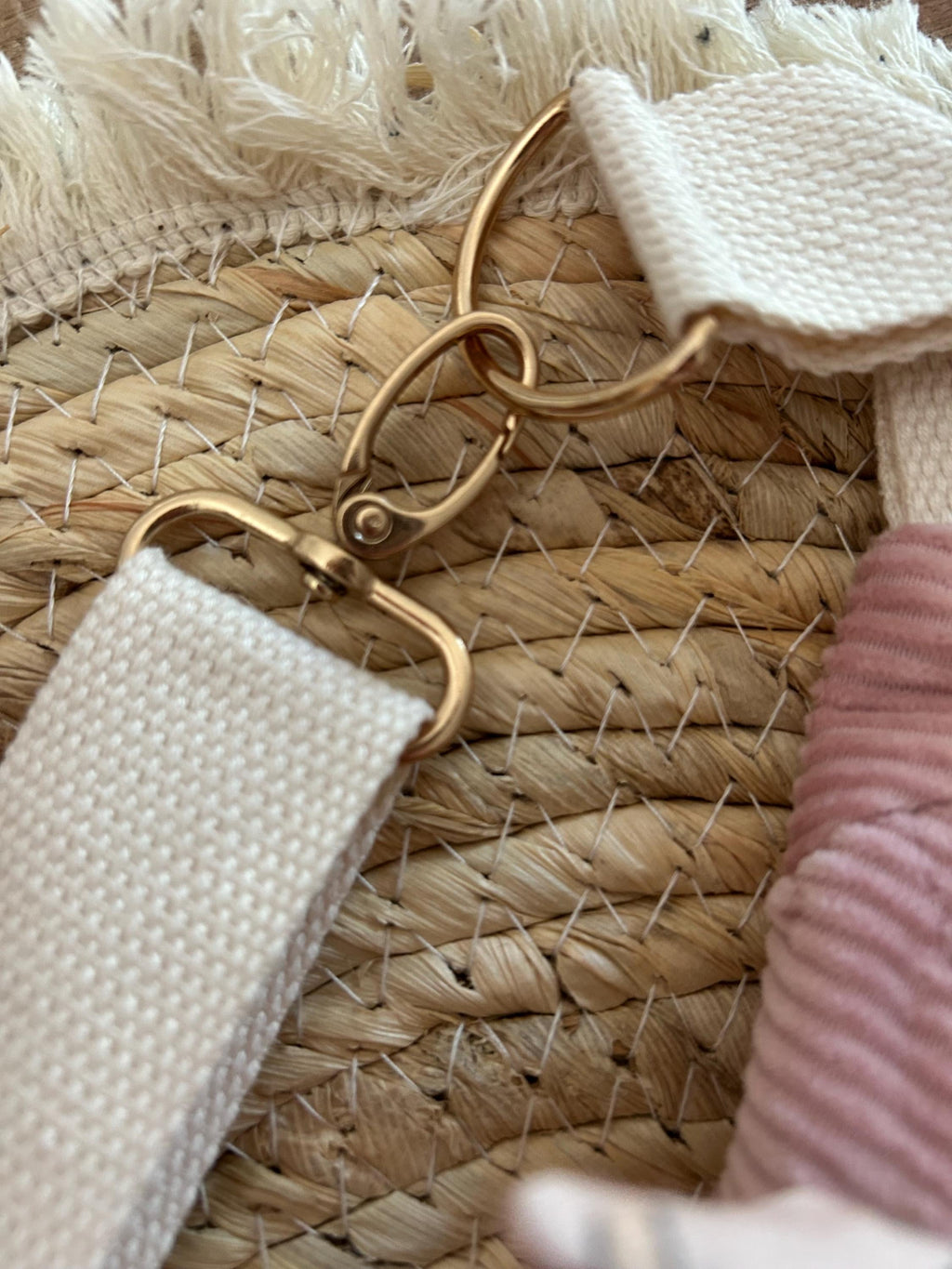 Sac banane femme hiver | Velours côtelé rose & doublure gaze de coton fleuri roseSac Femme Zage Colorful Life