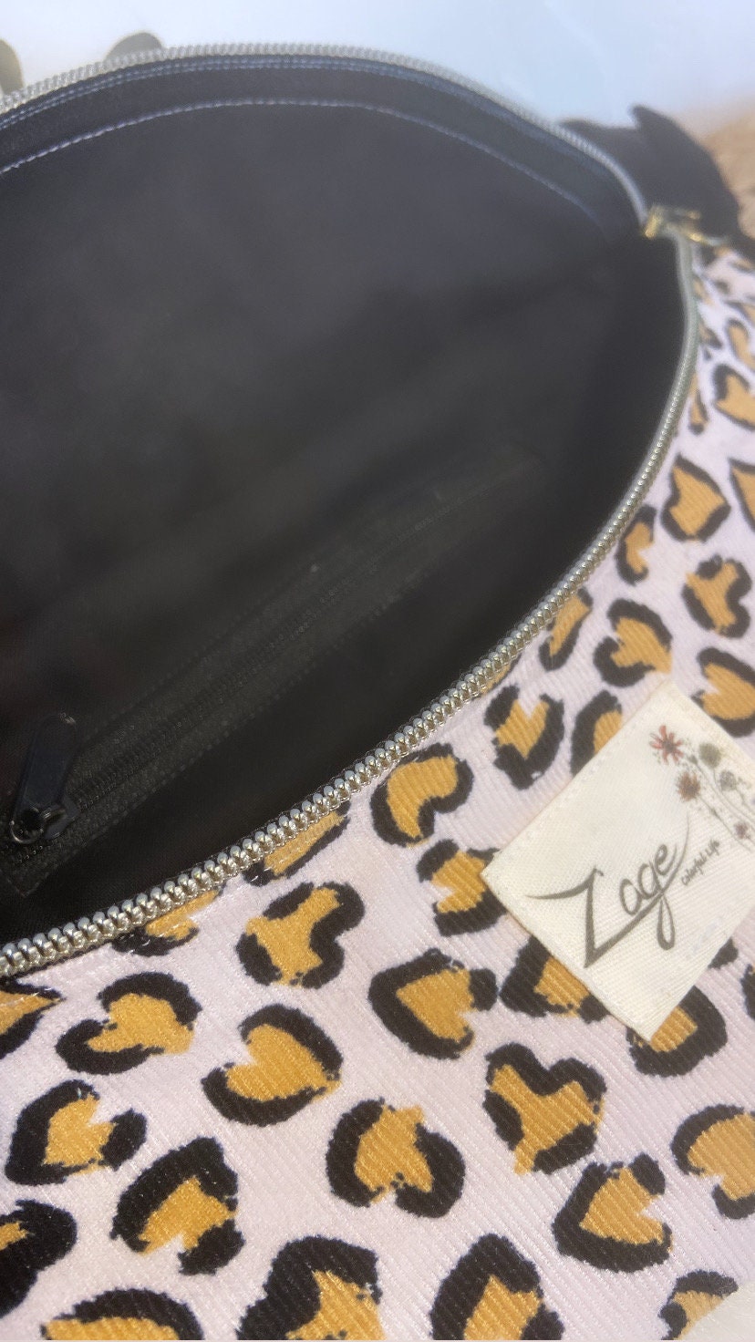 Sac Banane Femme - Velours léopard tache coeur & doublure noireSac Femme Zage Colorful Life